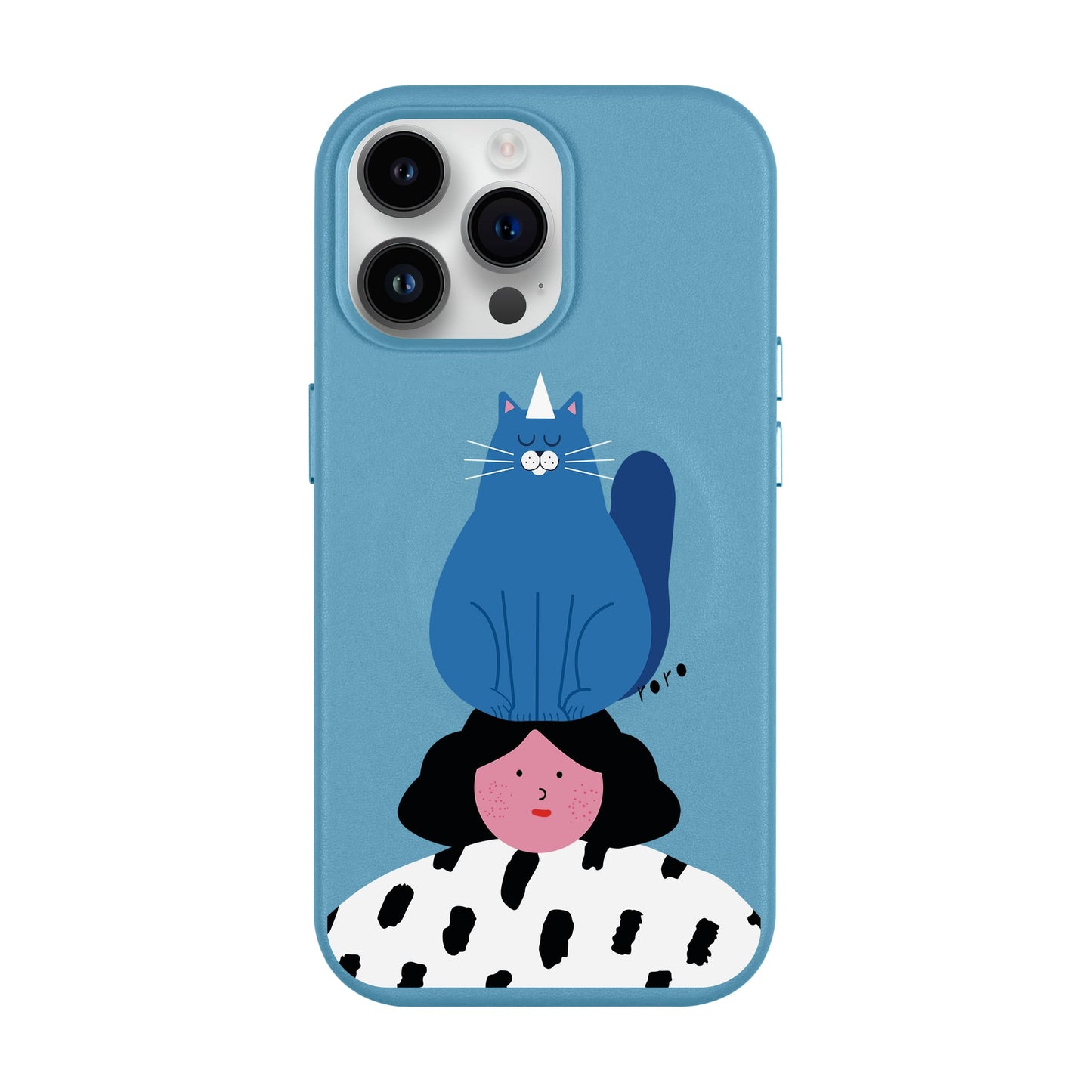NAUGHTY CAT-iPhone 14 Pro Max Leather Kılıf MagSafe Özellikli