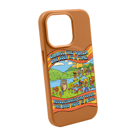 CHANGE THE WORLD-Leather Kılıf MagSafe Özellikli - iPhone 14