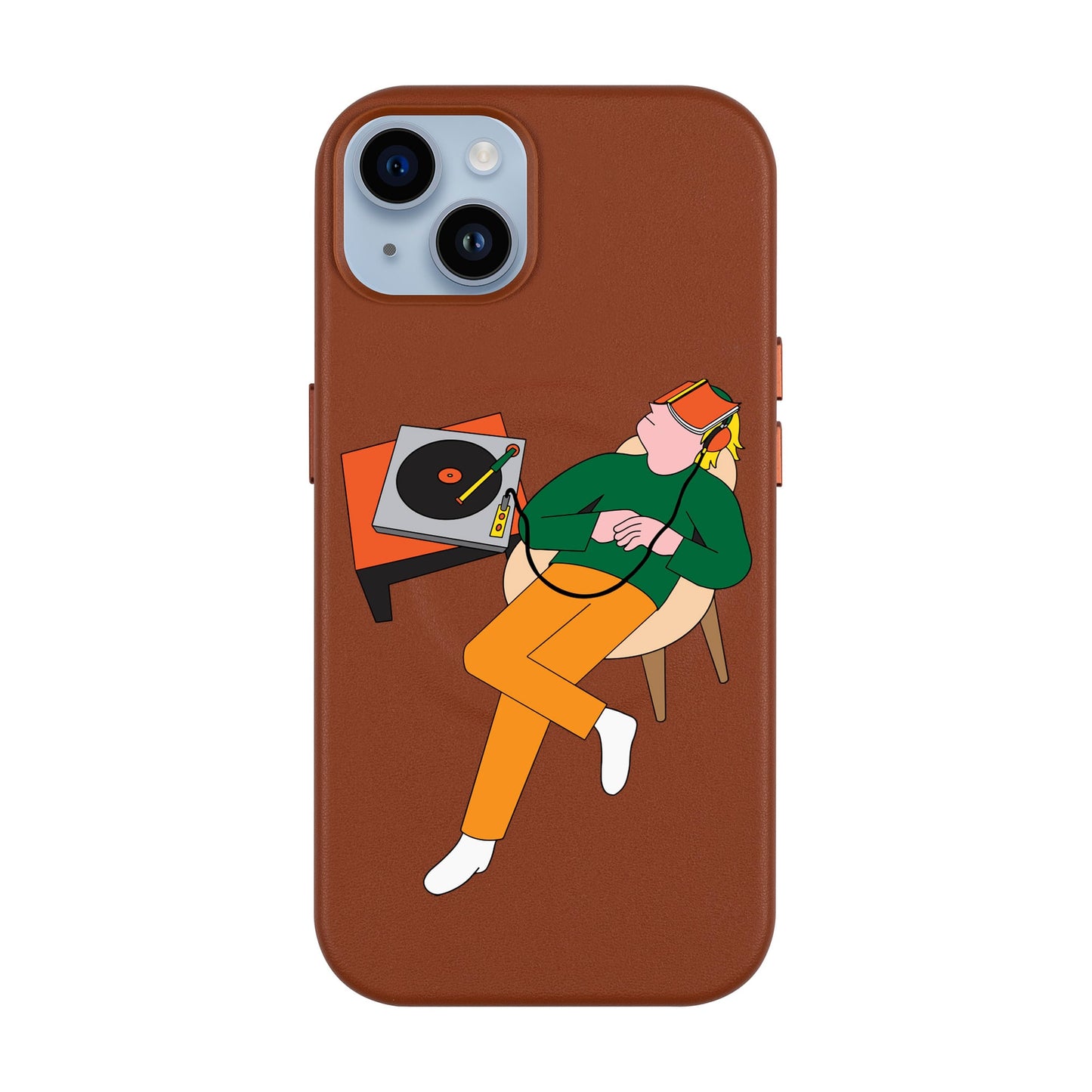 LAZY SUNDAY AFTERNOON-iPhone 14 Plus Leather Kılıf MagSafe Özellikli