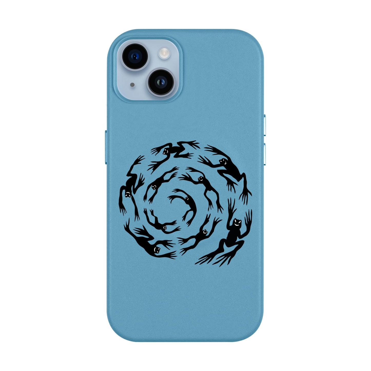 SWIRLING FROGS-iPhone 14 Plus Leather Kılıf MagSafe Özellikli