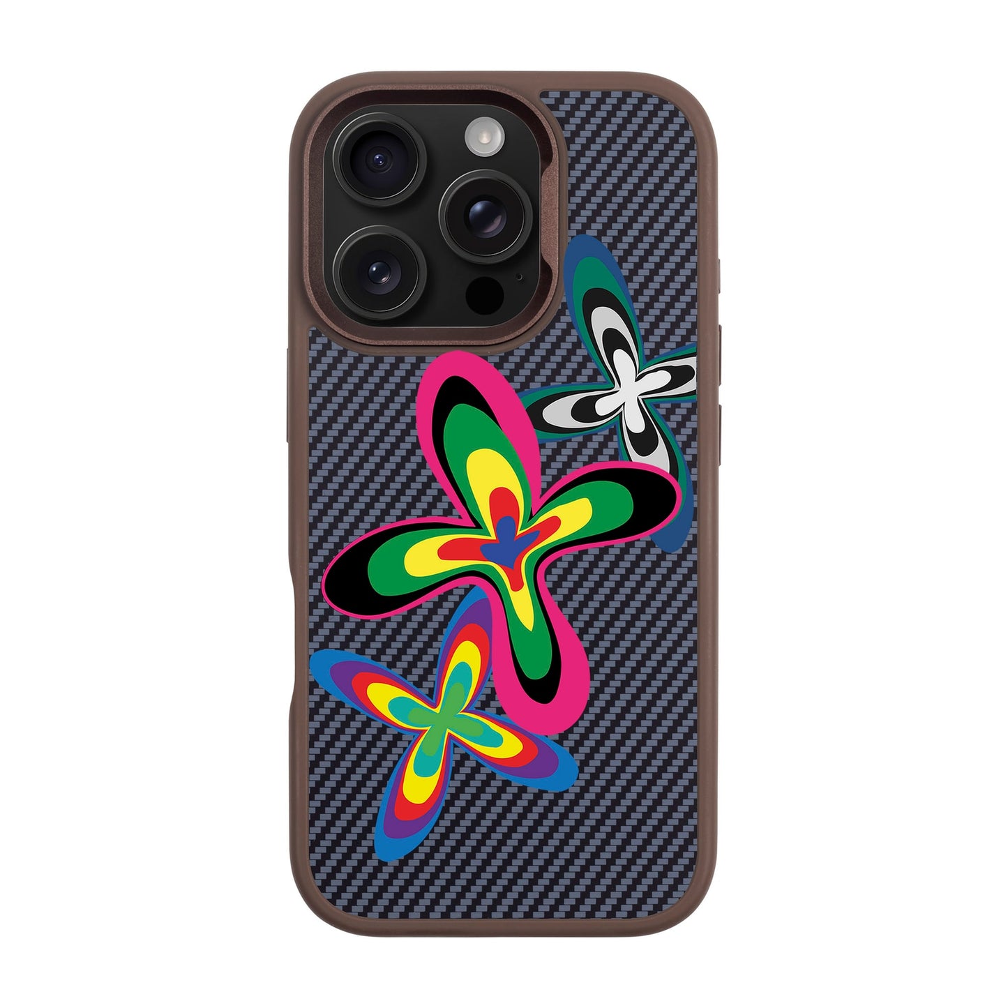 COLOR FLOWER-iPhone 16 Pro Plaid Kılıf MagSafe Özellikli