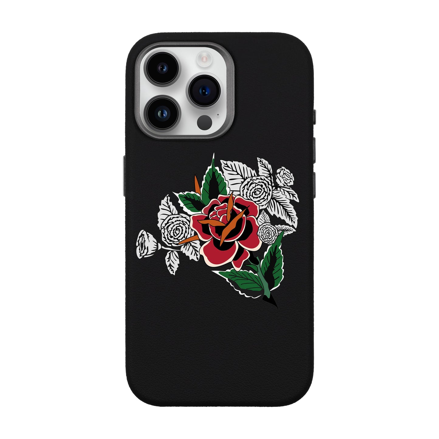 DRY ROSE-iPhone 14 Pro Max Leather Premium Kılıf MagSafe Özellikli