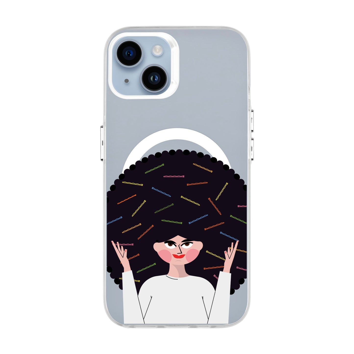 TANGLES OF HAPPINESS-iPhone 14 Plus Hold Kılıf MagSafe Özellikli