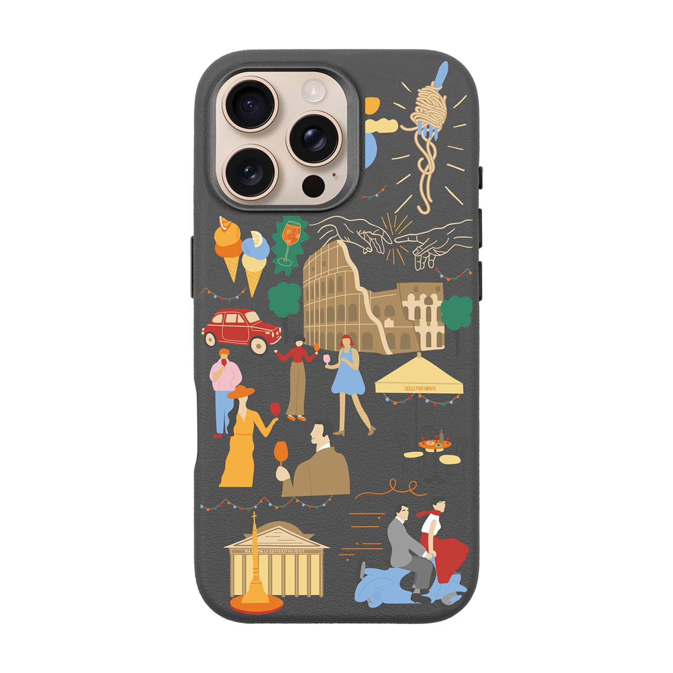 ROMA-iPhone 16 Pro Max Leather Premium Kılıf MagSafe Özellikli