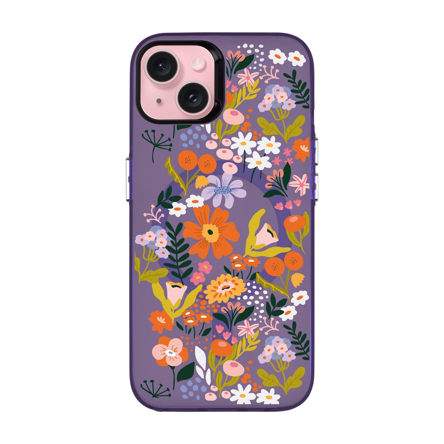 FLOWER-iPhone 15 Plus Hold Kılıf MagSafe Özellikli