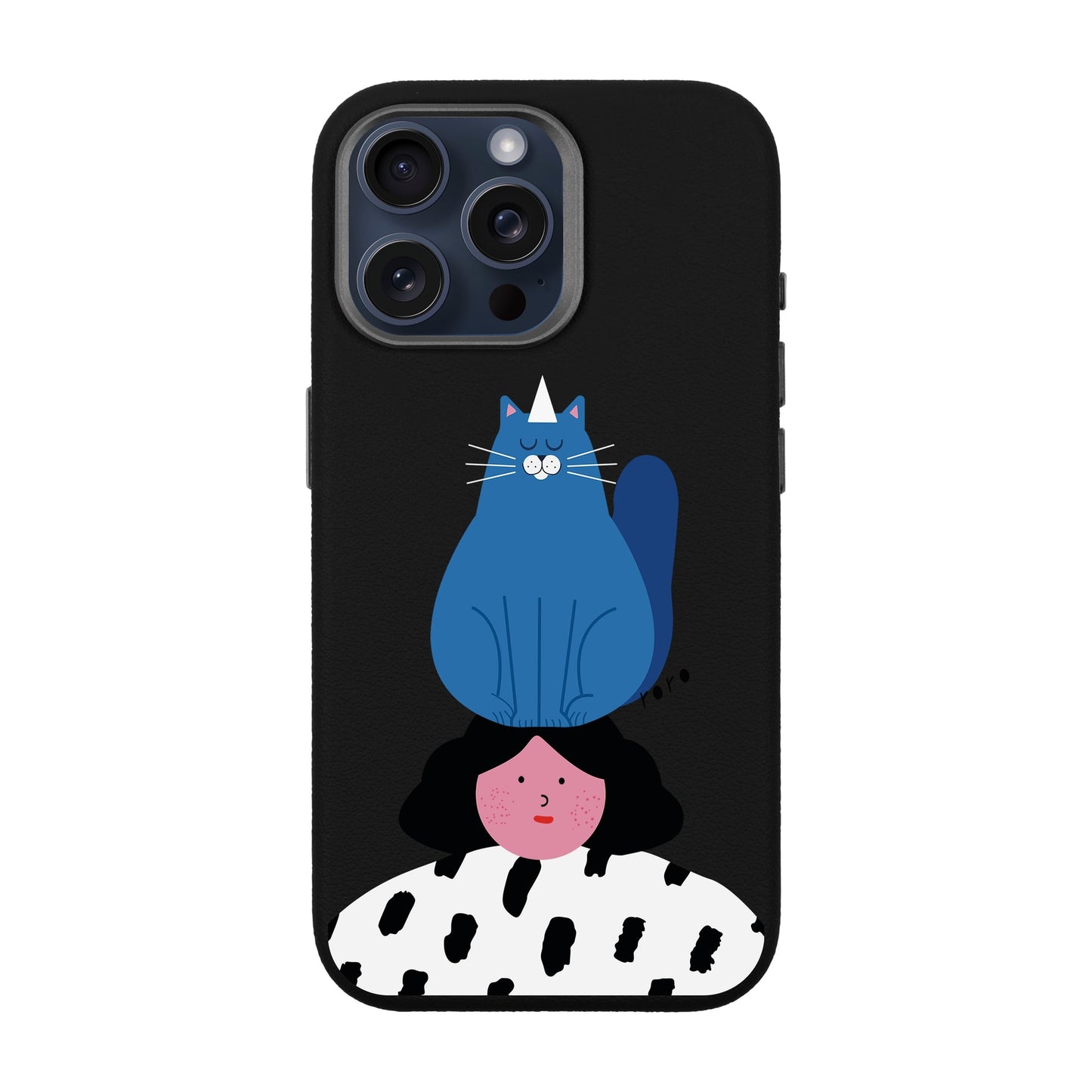 NAUGHTY CAT-iPhone 15 Pro Max Leather Premium Kılıf MagSafe Özellikli