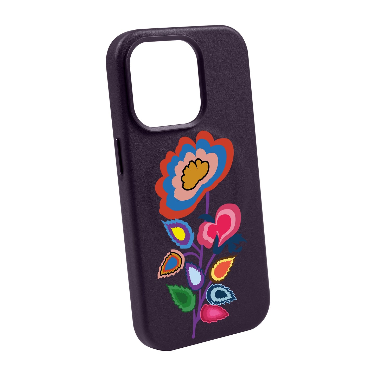 KNITTED FLOWER-iPhone 14 Pro Max Leather Kılıf MagSafe Özellikli