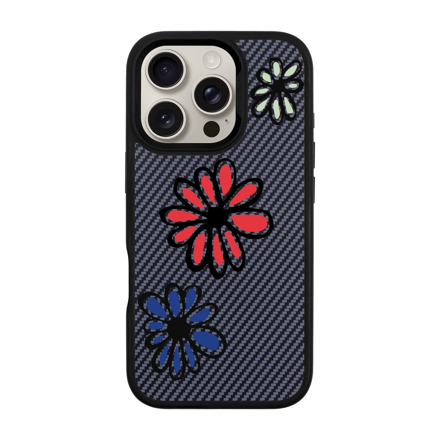 FLORIST-iPhone 16 Pro Plaid Kılıf MagSafe Özellikli