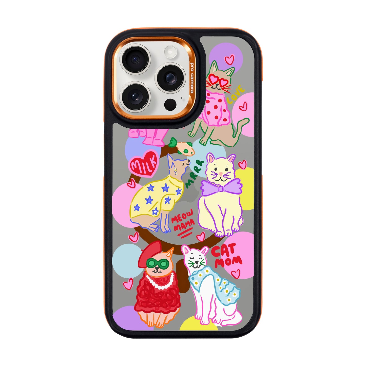 CAT MOM-iPhone 15 Pro Max Dark Kılıf MagSafe Özellikli