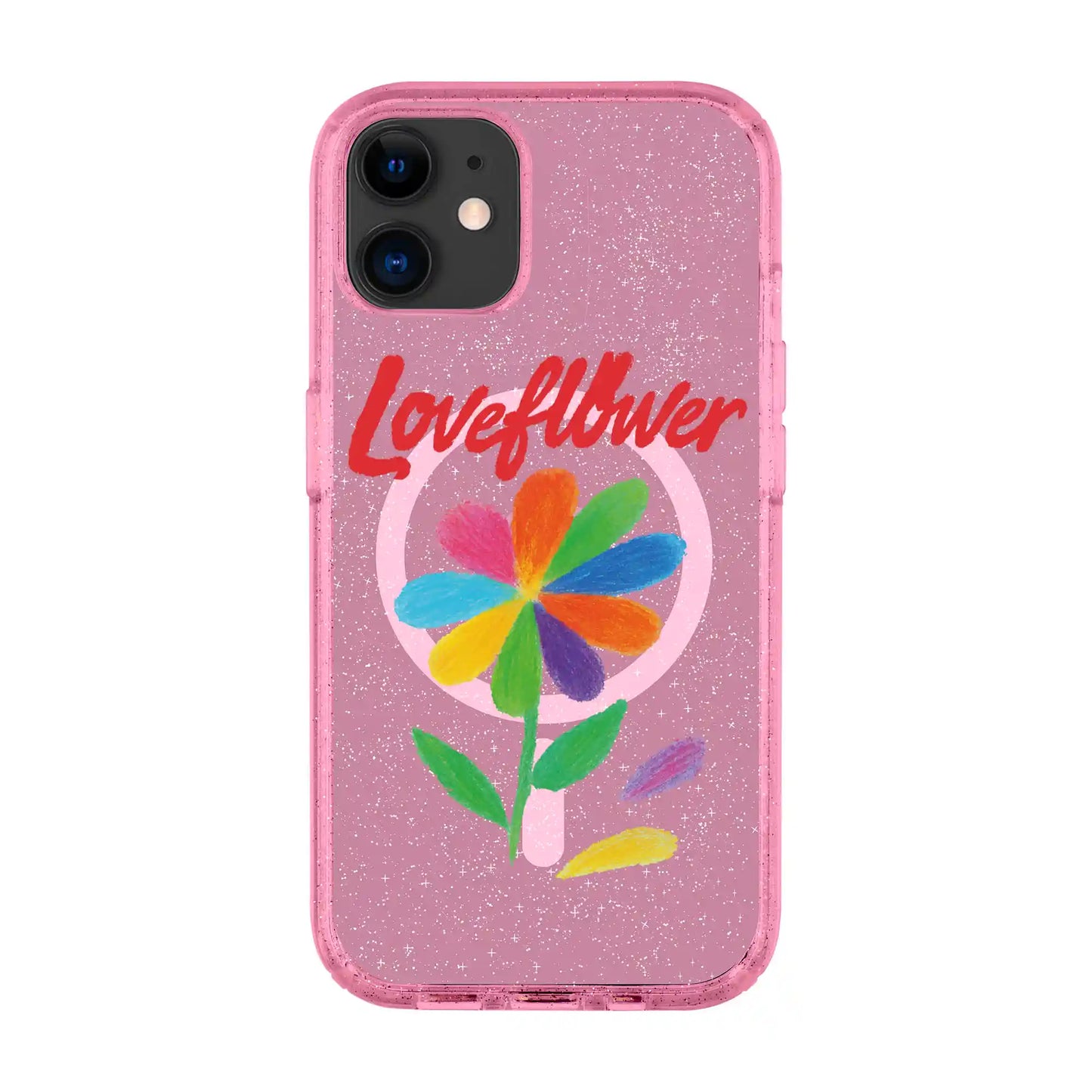 LOVE FLOWER-iPhone 11 Shiny Kılıf MagSafe Özellikli