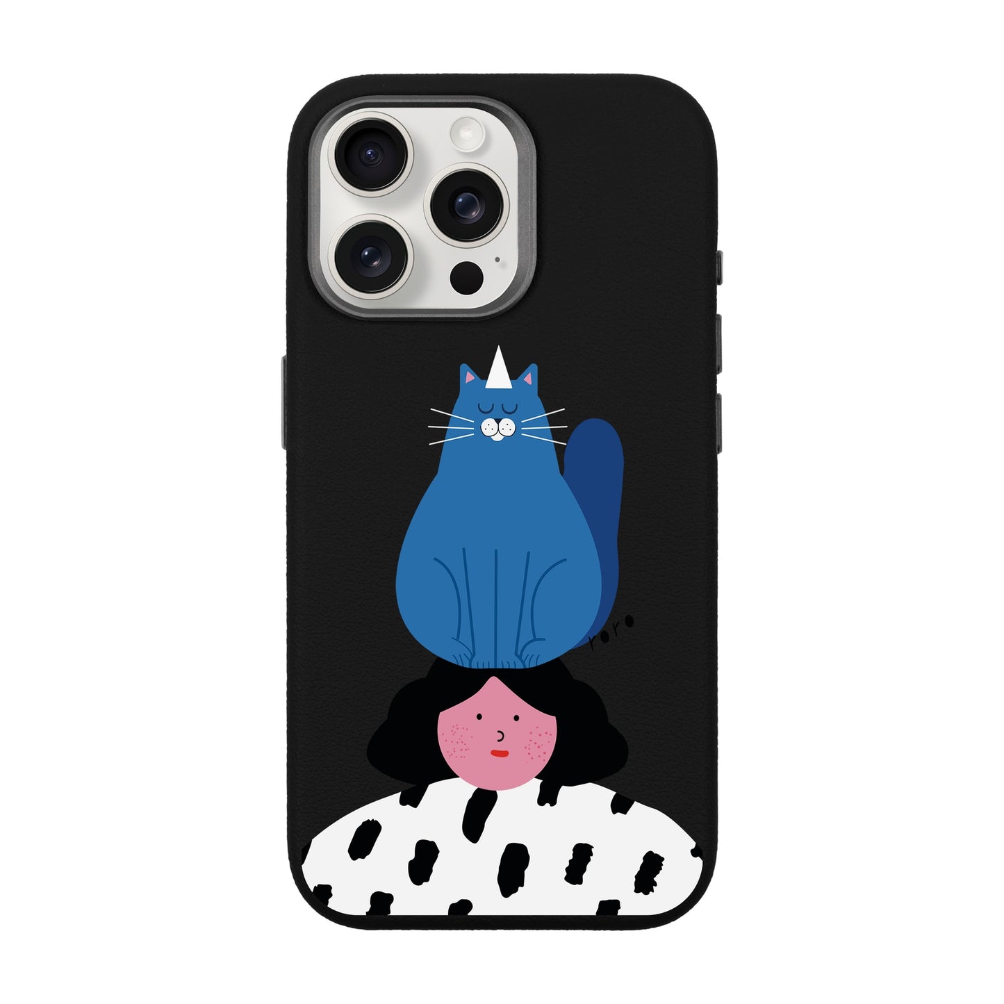 NAUGHTY CAT-iPhone 15 Pro Max Leather Premium Kılıf MagSafe Özellikli