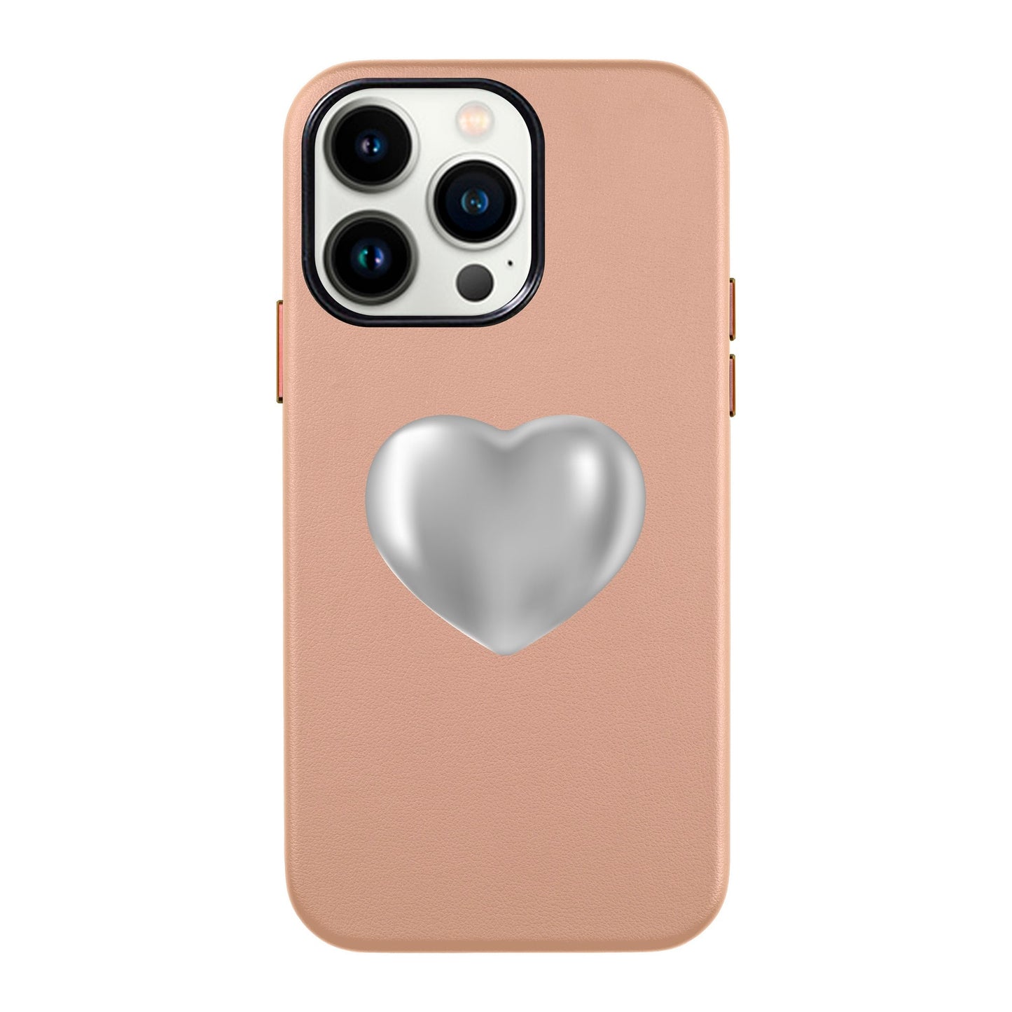 SILVER HEART-iPhone 13 Pro Max Leather Kılıf