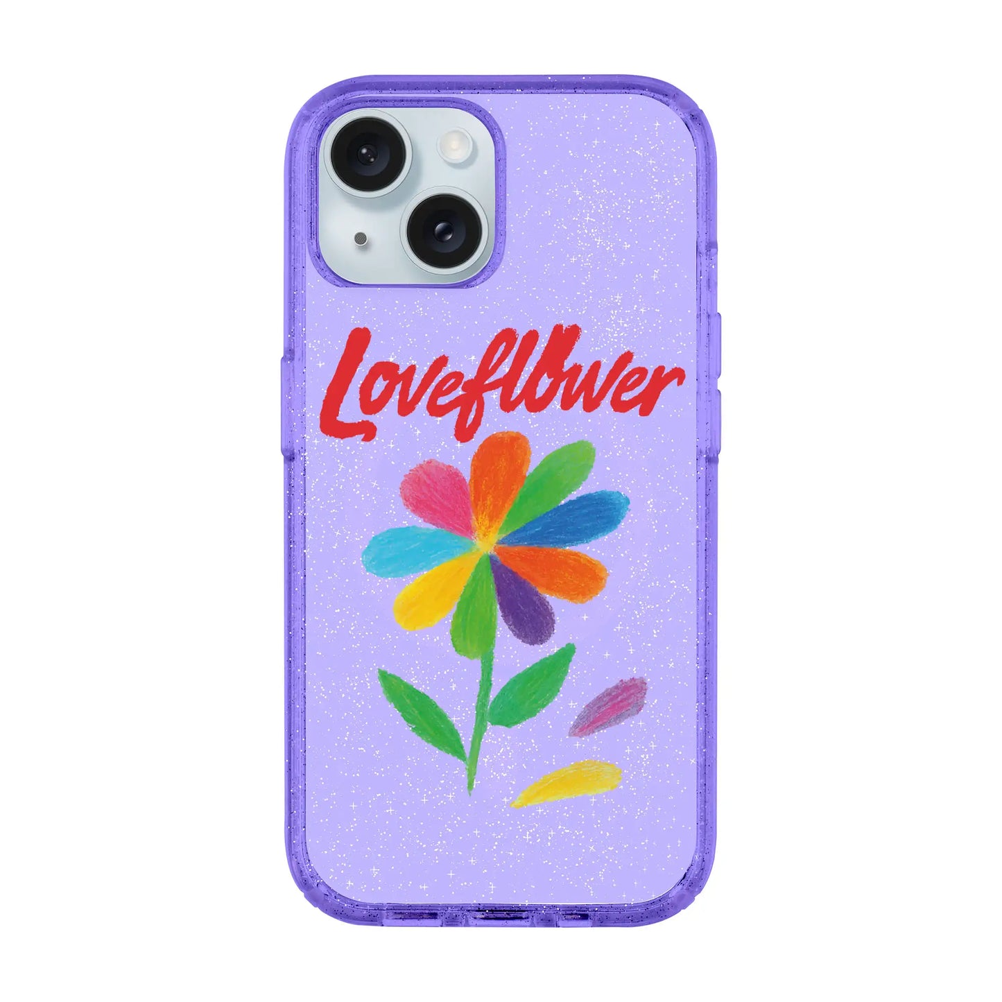 LOVE FLOWER-iPhone 15 Shiny Kılıf MagSafe Özellikli