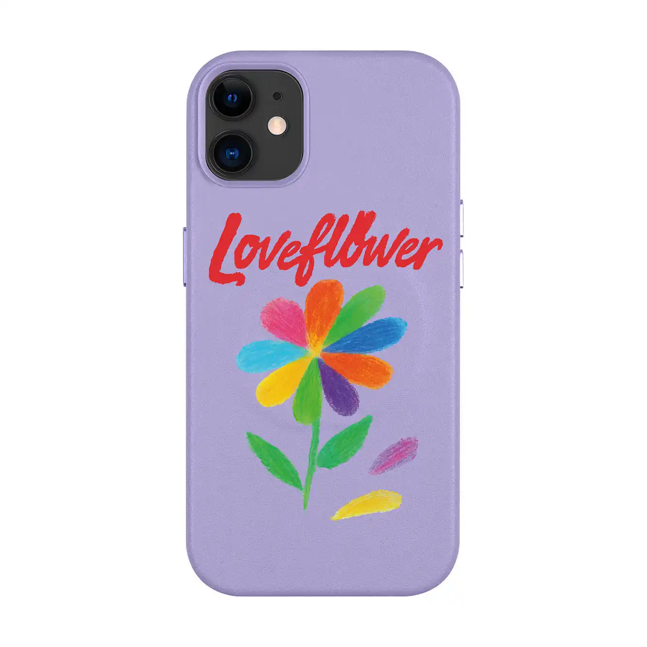 LOVE FLOWER-iPhone 11 Leather Kılıf MagSafe Özellikli