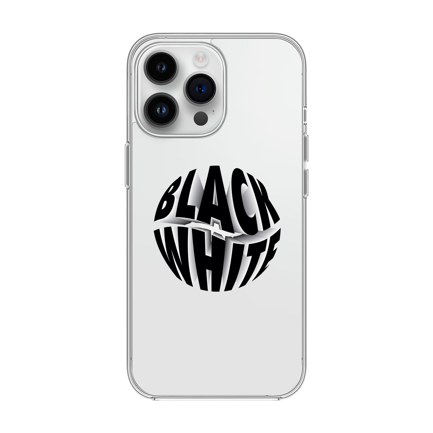 BLACK WHITE-iPhone 14 Pro Max Solid Kılıf
