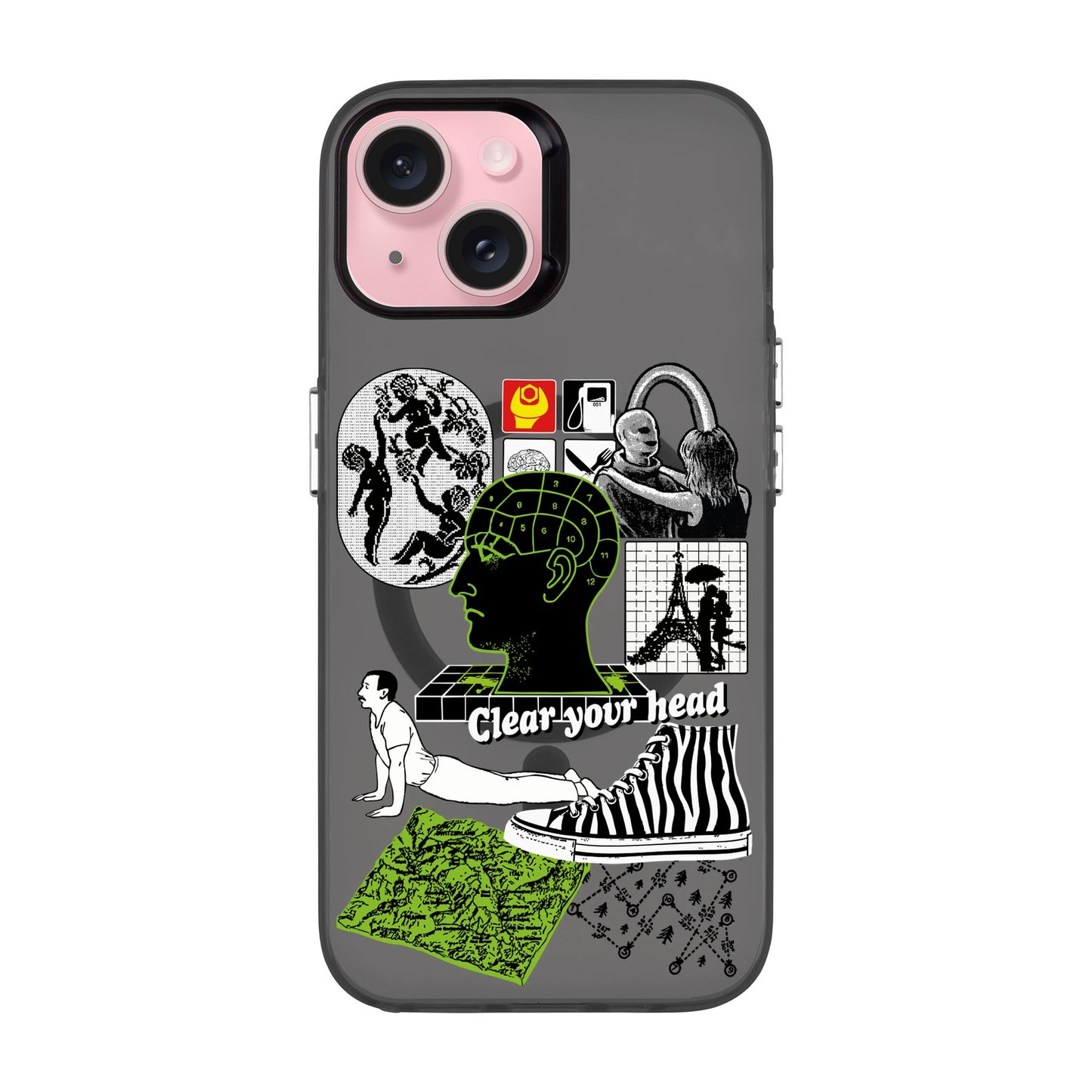 CLEAR YOUR HEAD-iPhone 15 Hold Kılıf MagSafe Özellikli