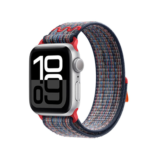 Apple Watch Sewing Kordon-Mavi Kırmızı