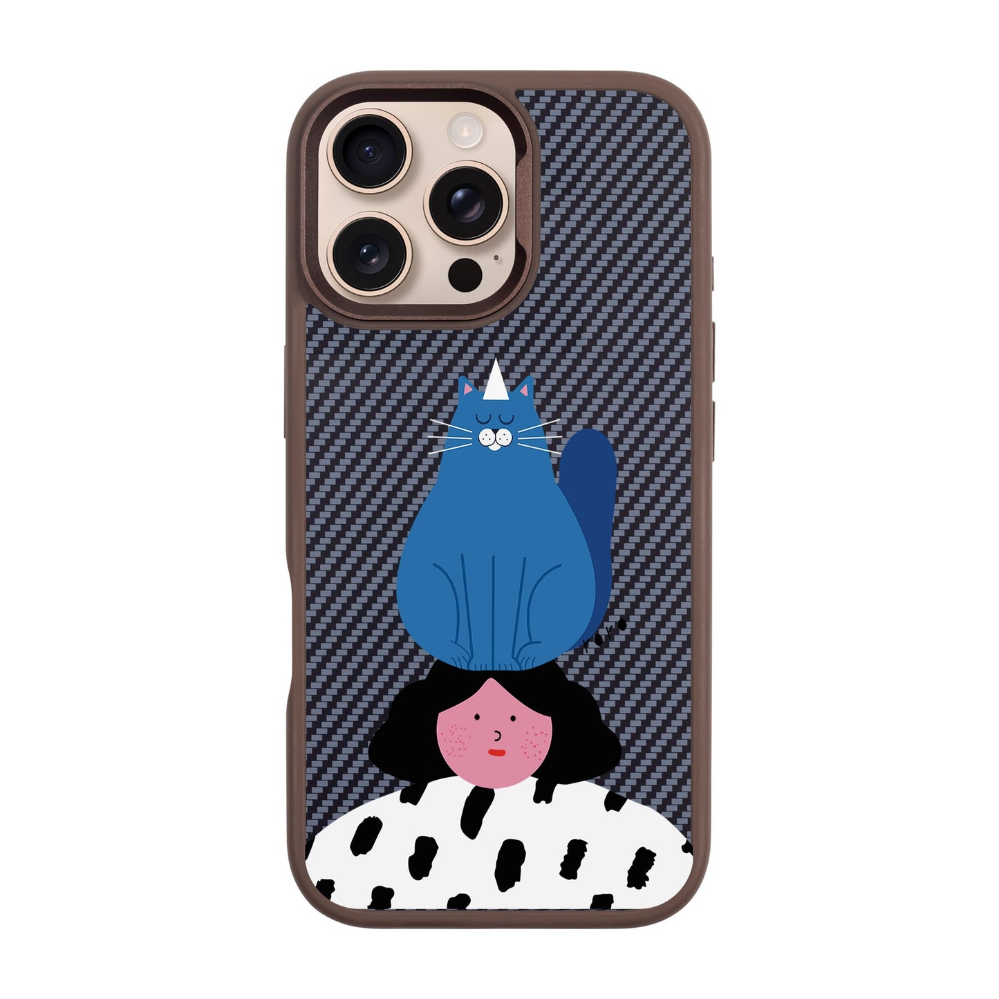 NAUGHTY CAT-iPhone 16 Pro Max Plaid Kılıf MagSafe Özellikli