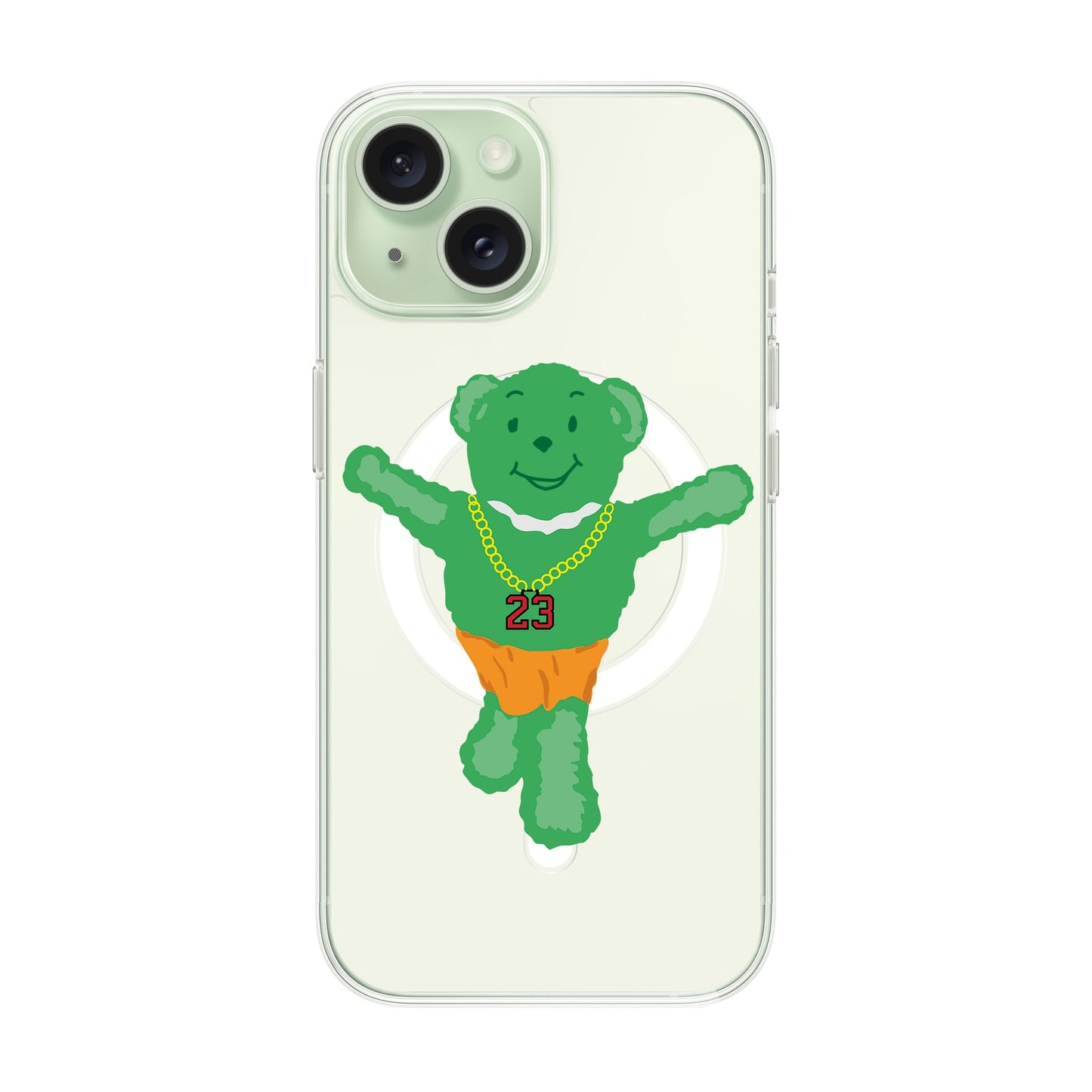GREEN BEAR-iPhone 15 Solid Kılıf MagSafe Özellikli