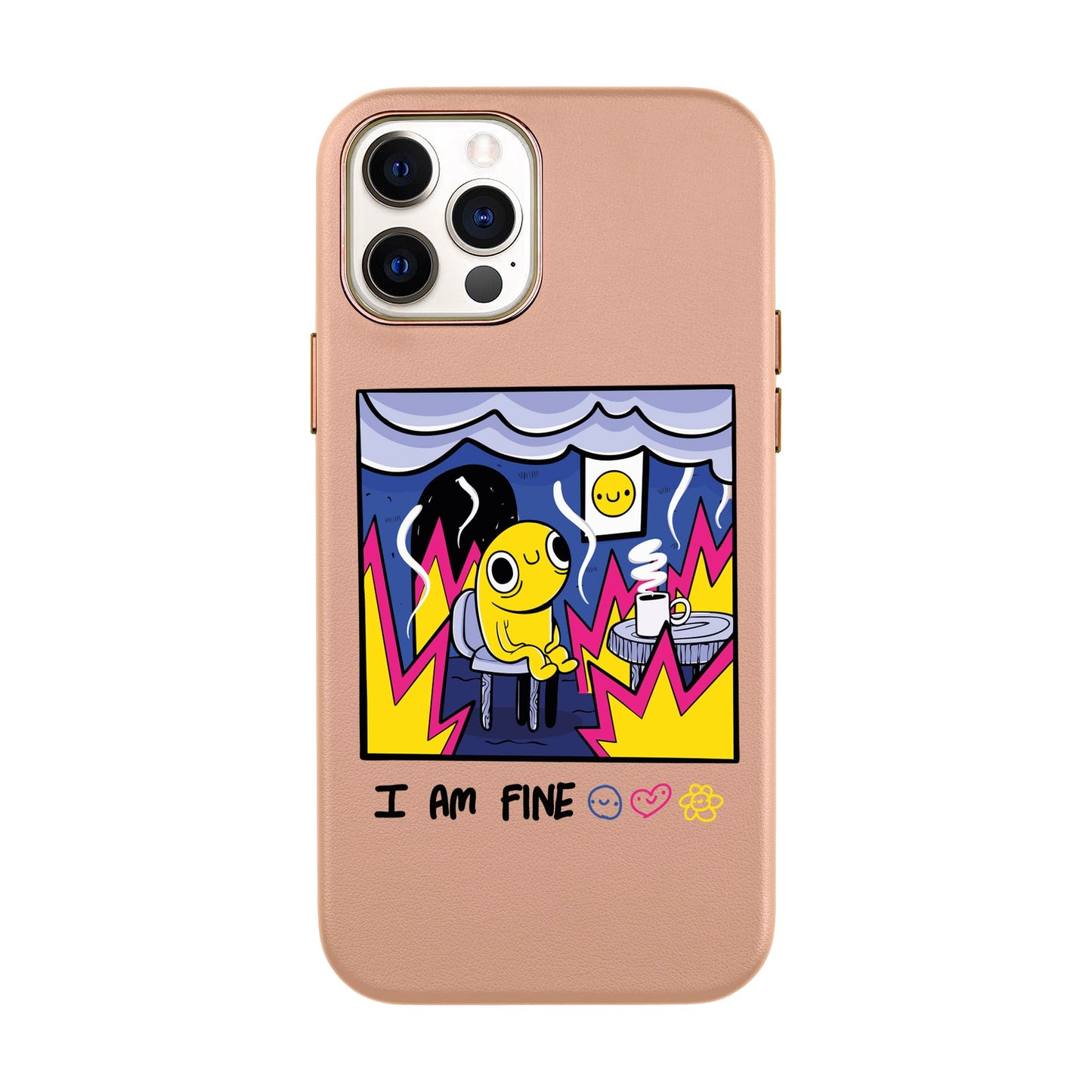 I AM FINE-iPhone 11 Leather Kılıf