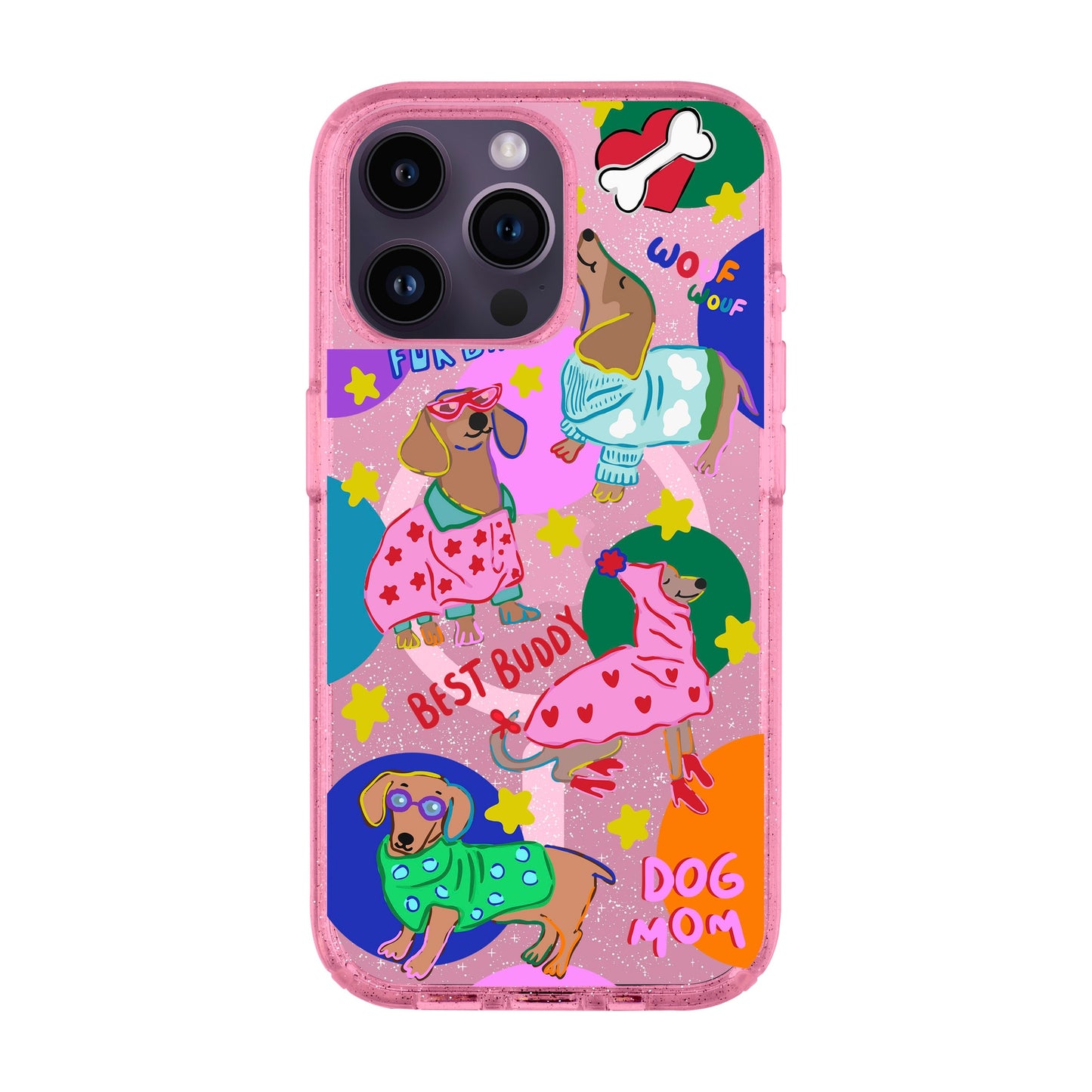 DOG MOM-iPhone 14 Pro Max Shiny Kılıf MagSafe Özellikli