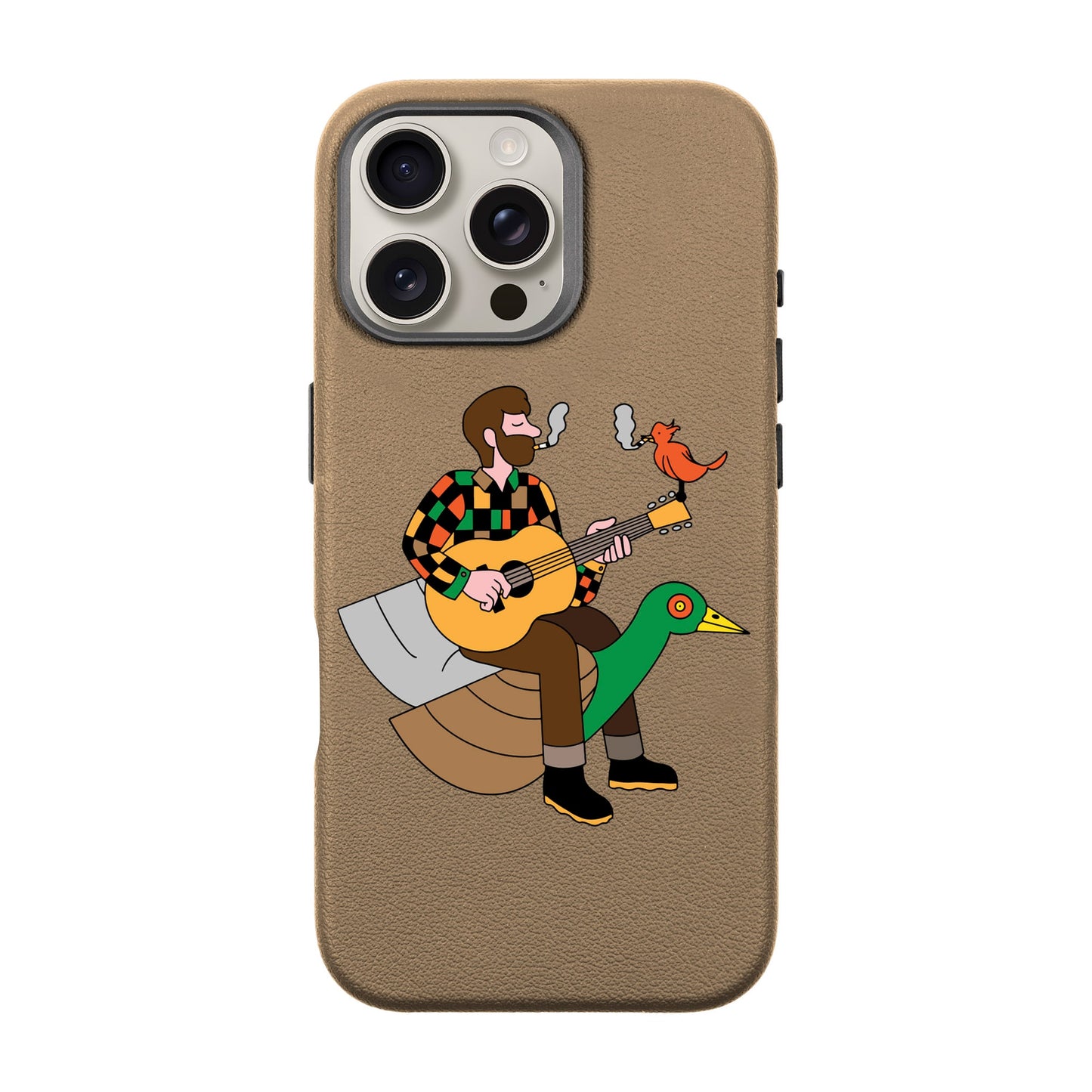 BIRDS OF A FEATHER-iPhone 16 Pro Max Leather Premium Kılıf MagSafe Özellikli