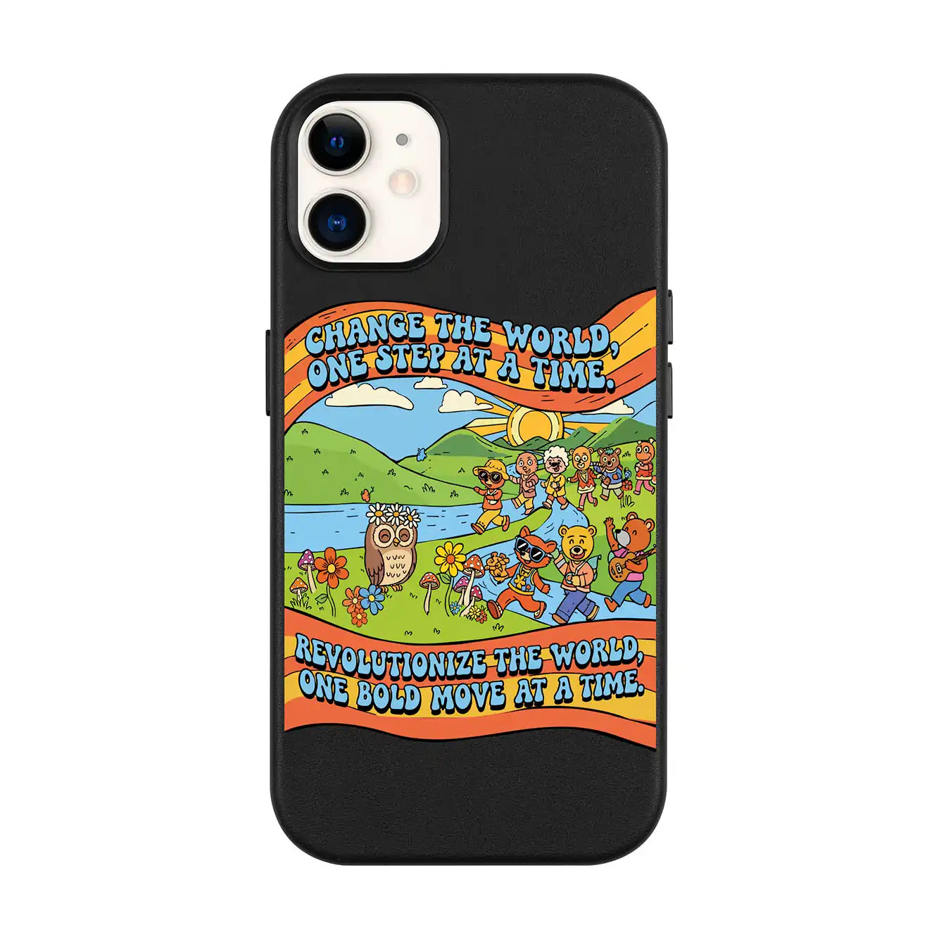 CHANGE THE WORLD-iPhone 11 Leather Kılıf MagSafe Özellikli