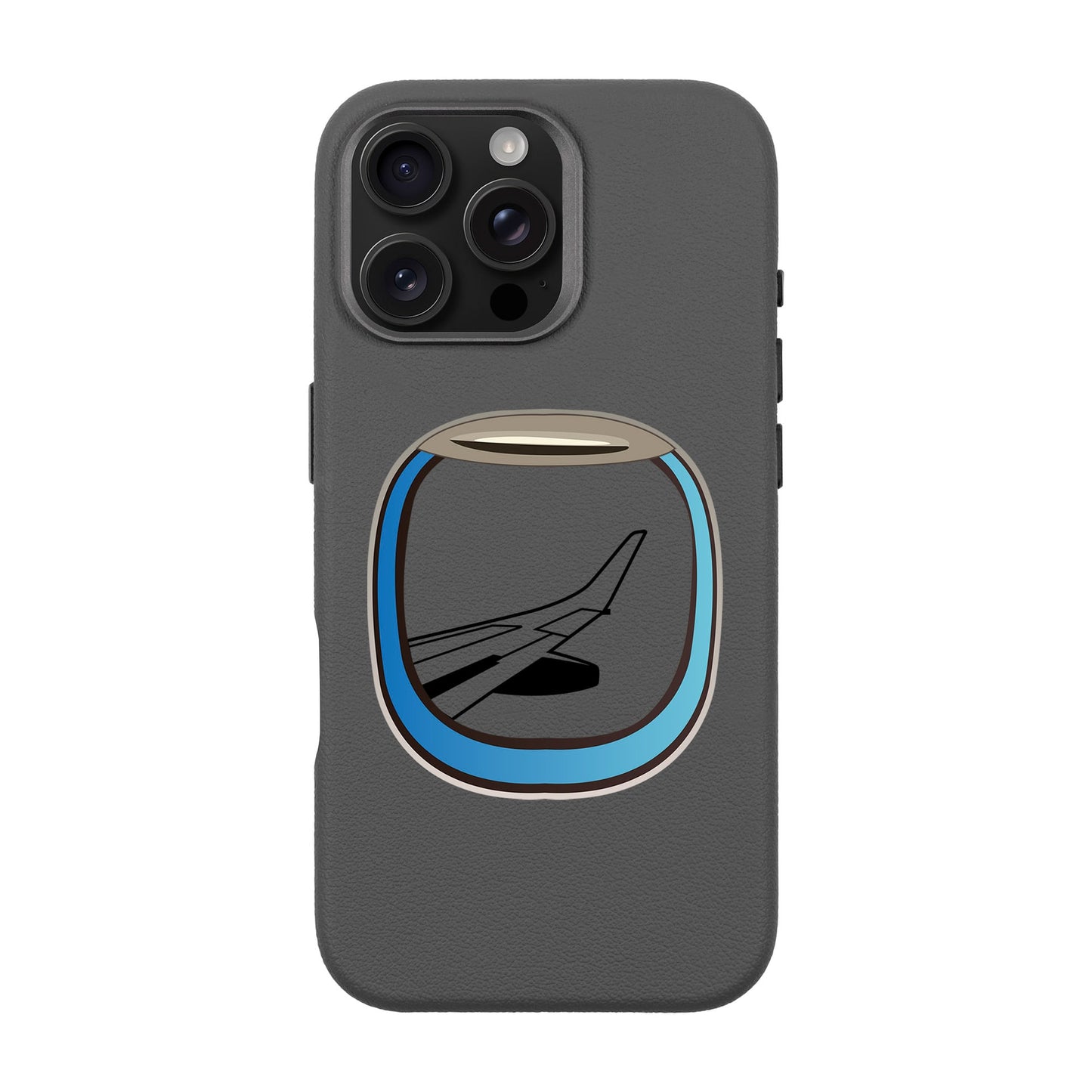 AIRCRAFT WINDOW-iPhone 16 Pro Max Leather Premium Kılıf MagSafe Özellikli