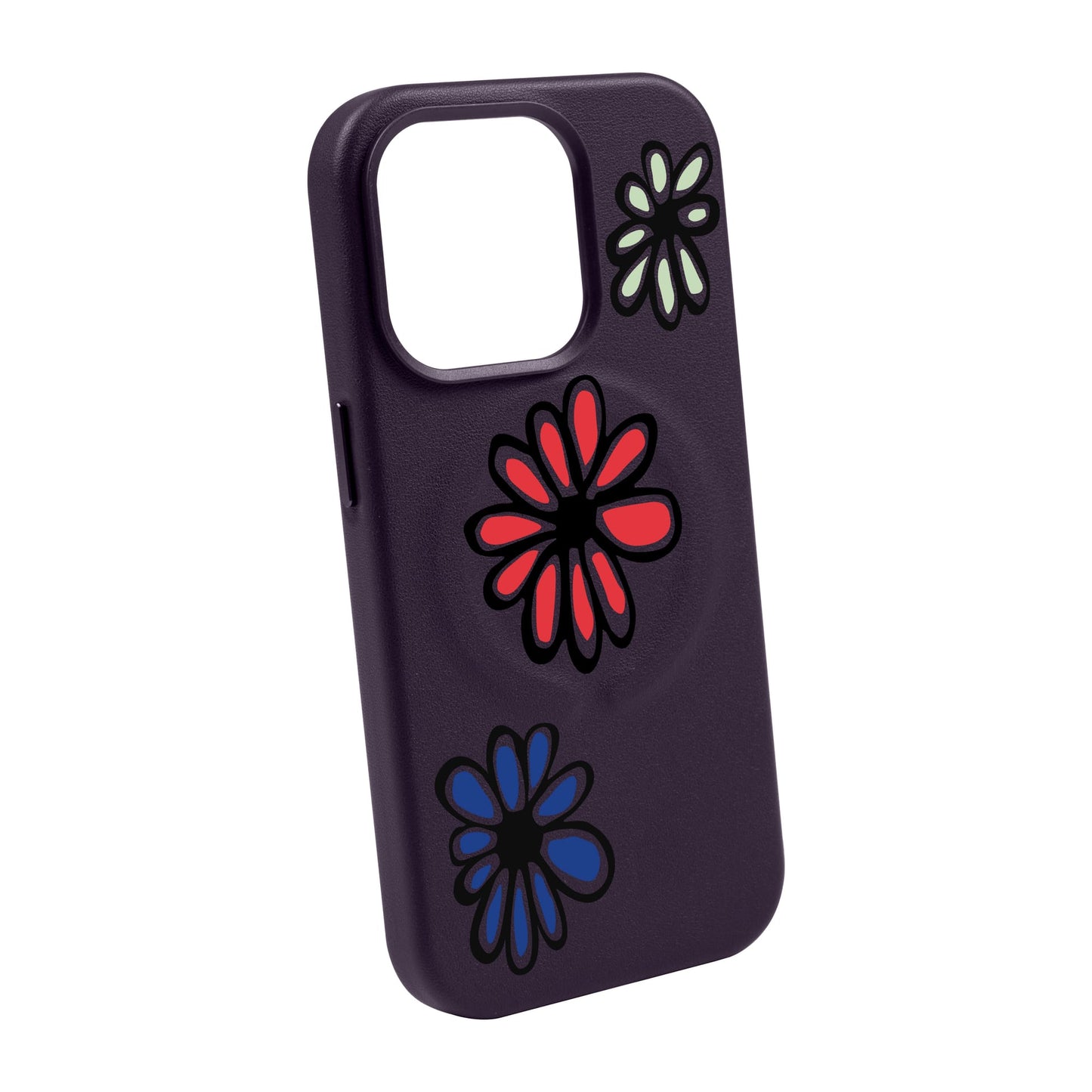 FLORIST-iPhone 14 Pro Max Leather Kılıf MagSafe Özellikli