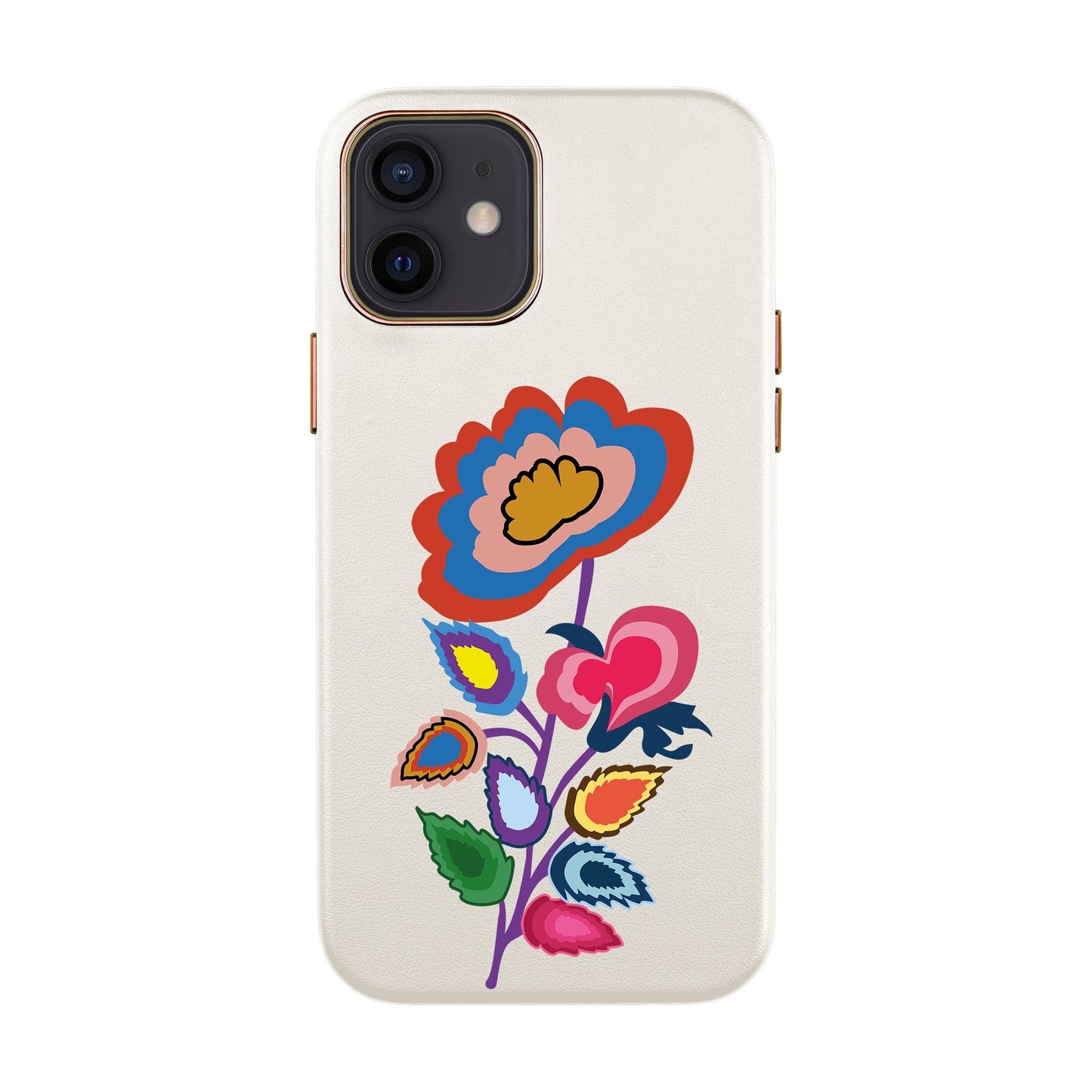 KNITTED FLOWER-iPhone 12 Mini Leather Kılıf