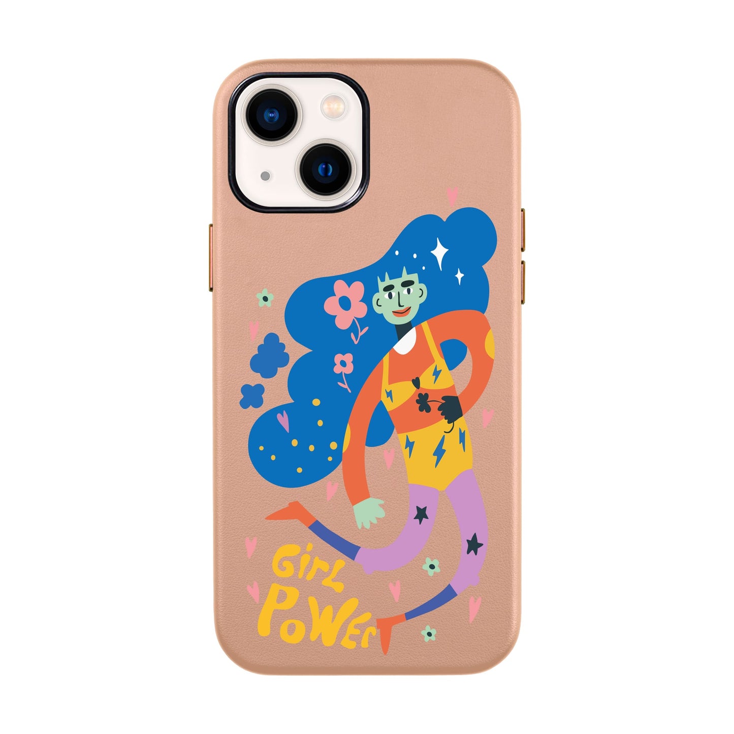 GIRL POWER-iPhone 13 Mini Leather Kılıf