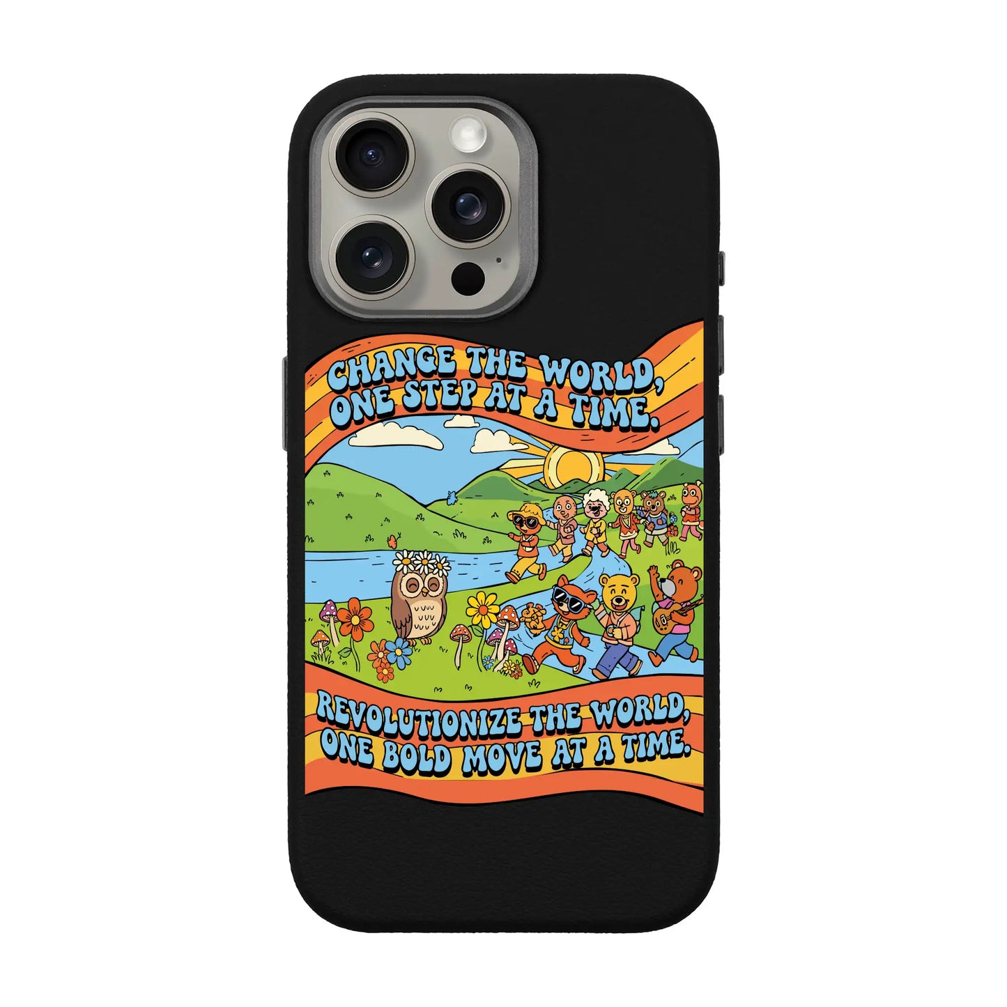 CHANGE THE WORLD-iPhone 15 Pro Max Leather Premium Kılıf MagSafe Özellikli