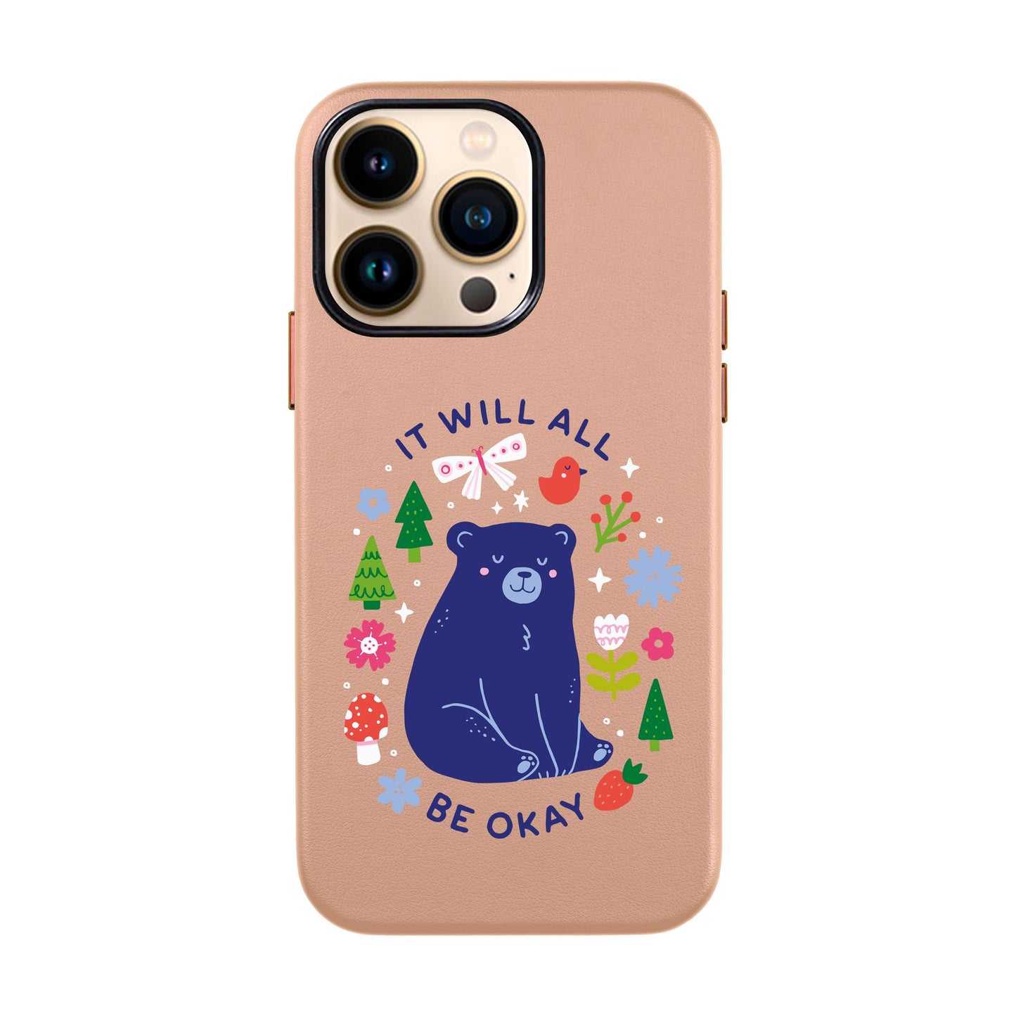 BE OKAY-iPhone 14 Leather Kılıf