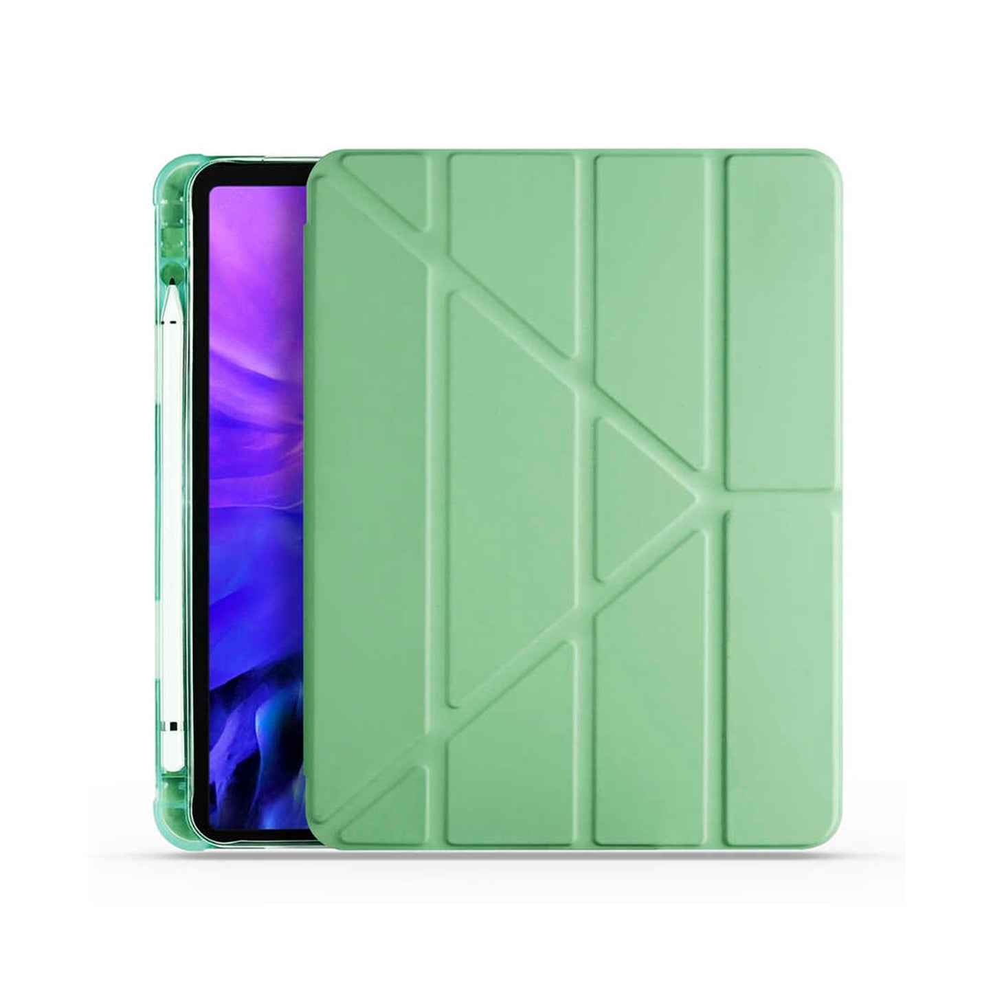 Apple iPad Air 10.9 inç 2022 (5.Nesil)-Trigon Folding Kalemlikli Standlı Kılıf