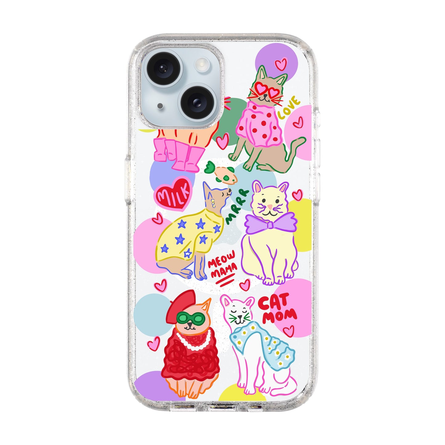 CAT MOM-iPhone 15 Plus Shiny Kılıf MagSafe Özellikli