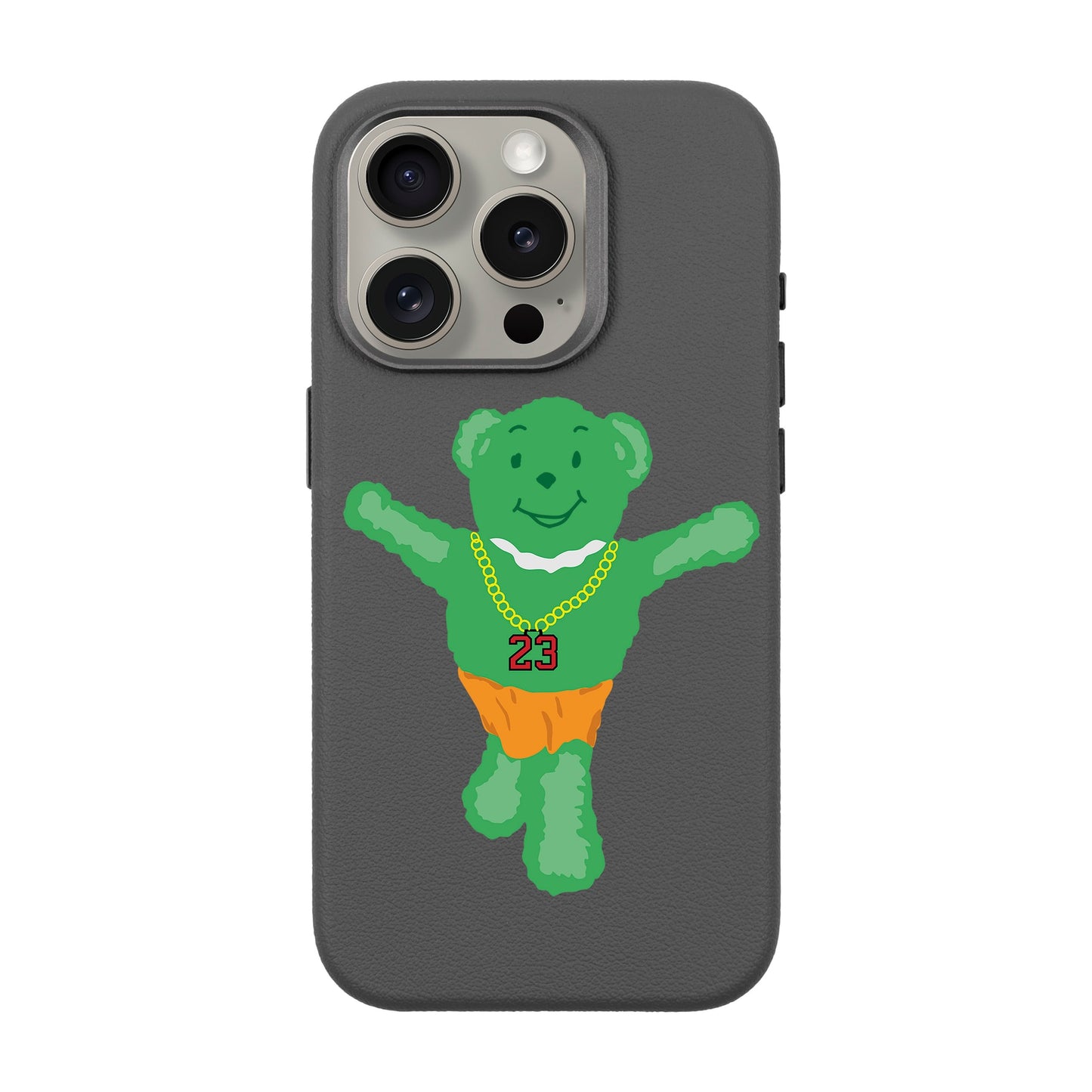 GREEN BEAR-iPhone 15 Pro Leather Premium Kılıf MagSafe Özellikli