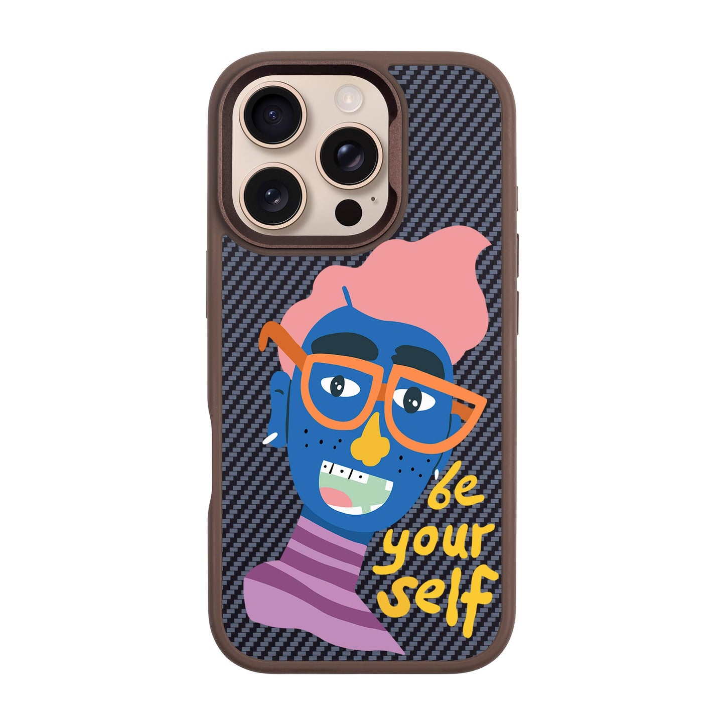BE YOUR SELF-iPhone 16 Pro Plaid Kılıf MagSafe Özellikli