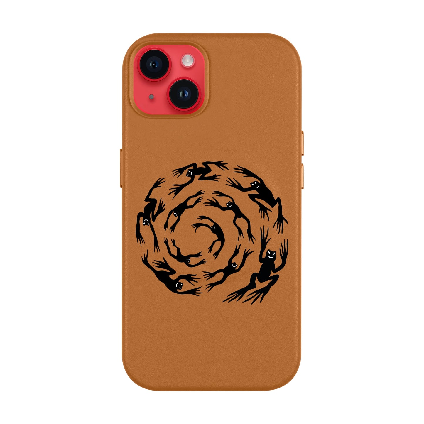 SWIRLING FROGS-iPhone 14 Plus Leather Kılıf MagSafe Özellikli