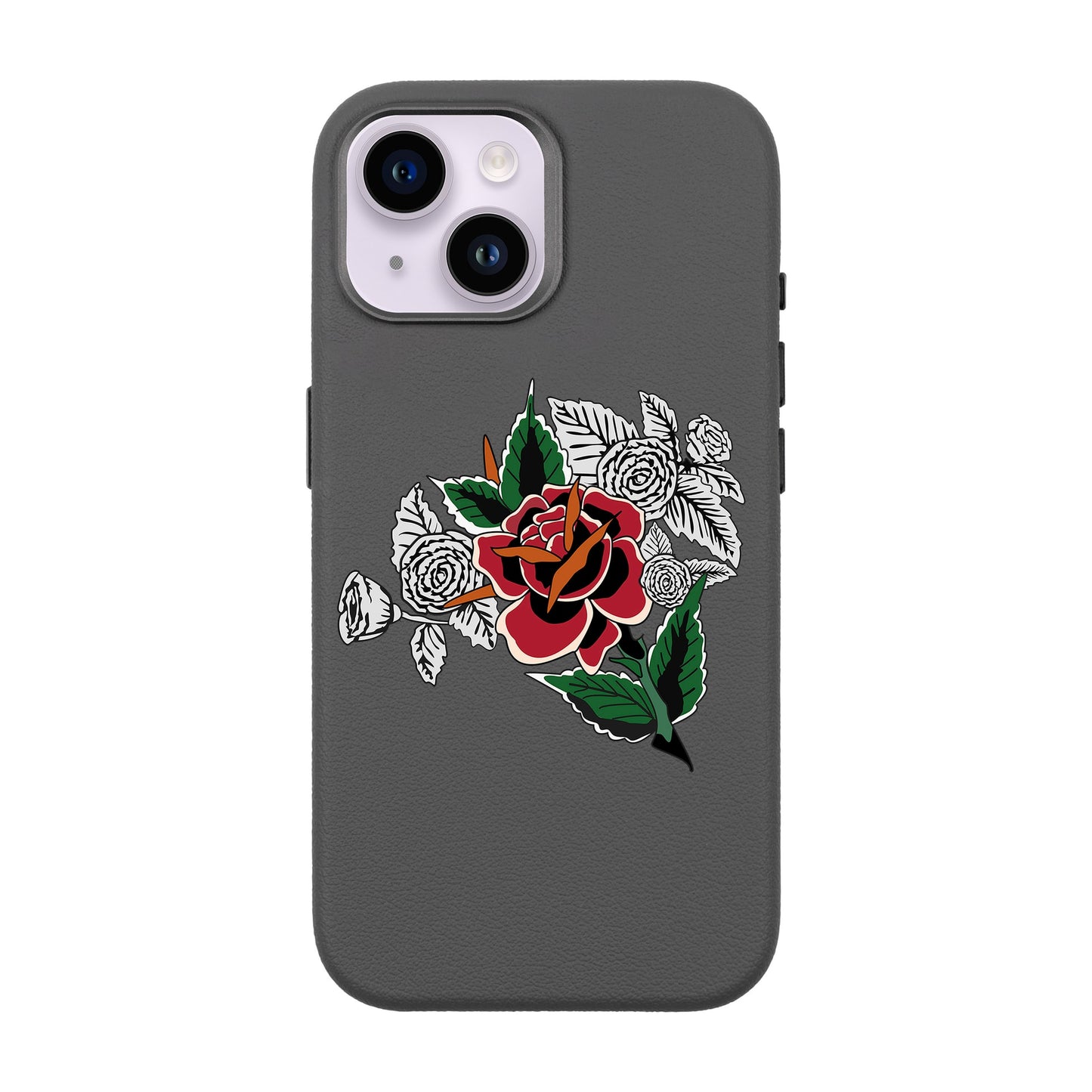 DRY ROSE-iPhone 14 Leather Premium Kılıf MagSafe Özellikli
