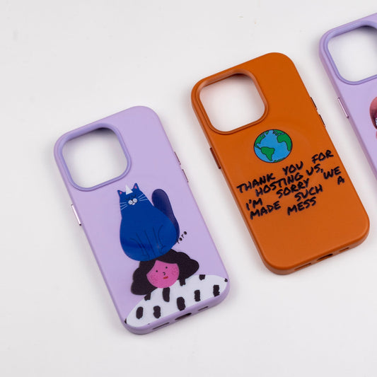 NAUGHTY CAT-iPhone 14 Pro Max Leather Kılıf MagSafe Özellikli