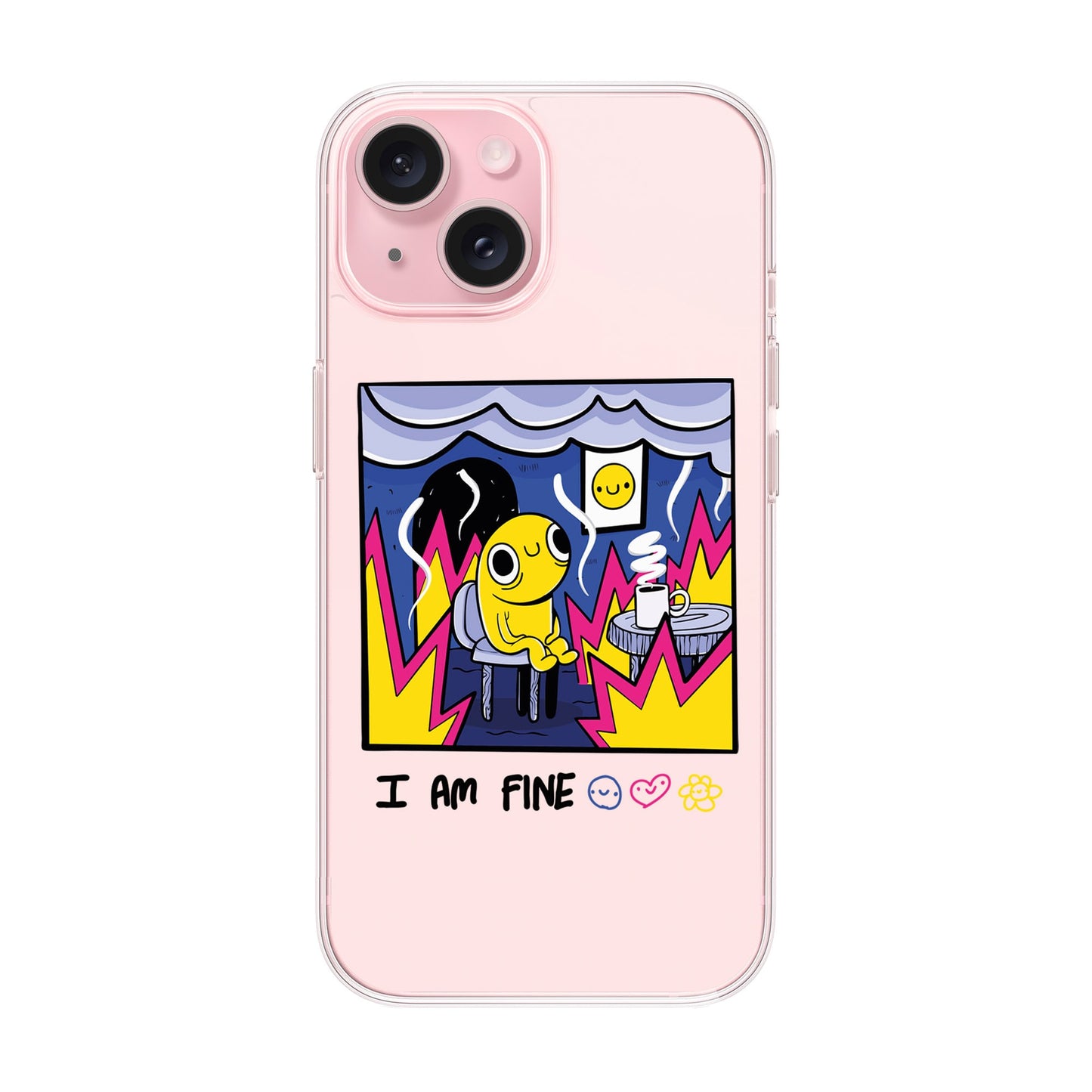I AM FINE-iPhone 15 Solid Kılıf