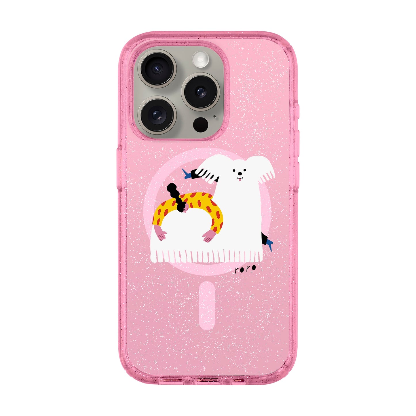 FANCY DOG-iPhone 15 Pro Shiny Kılıf MagSafe Özellikli
