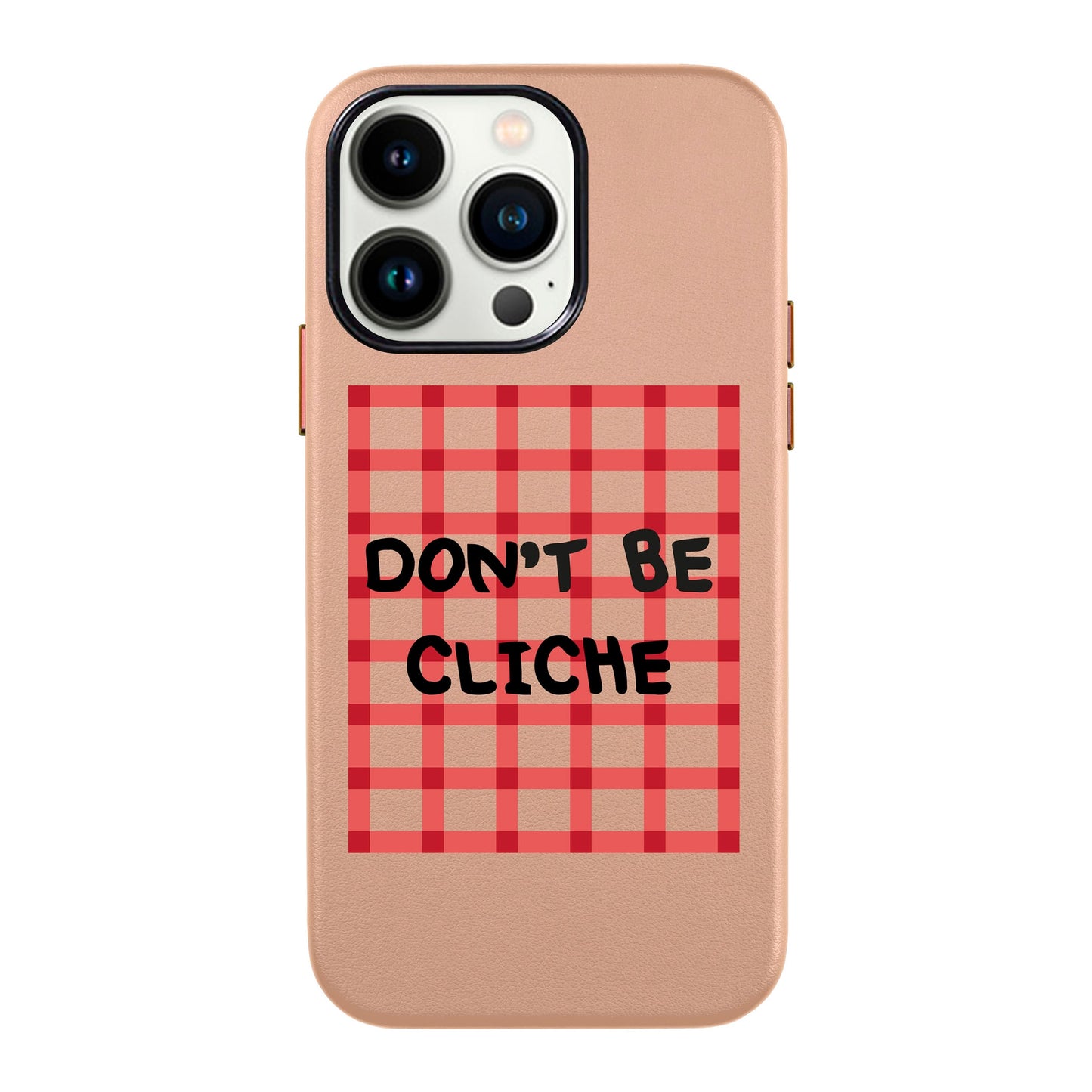 DON'T BE CLICHE-iPhone 13 Pro Max Leather Kılıf