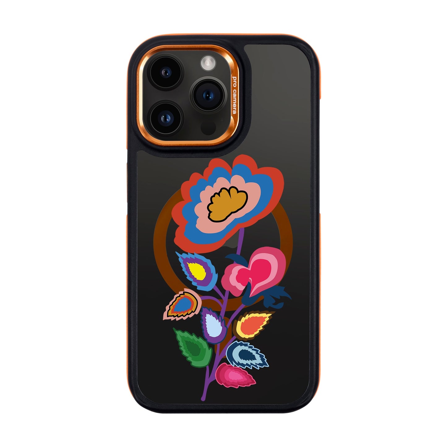 KNITTED FLOWER-iPhone 14 Pro Max Dark Kılıf MagSafe Özellikli