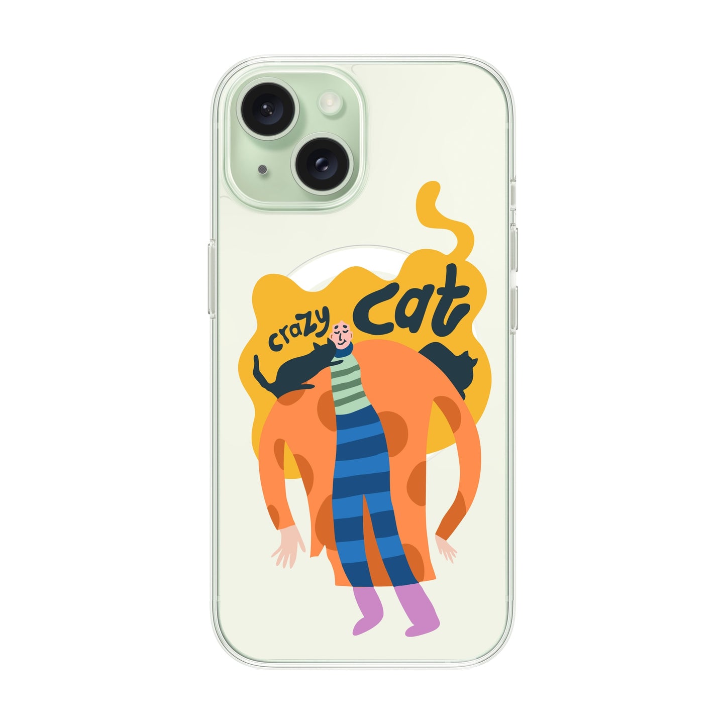 CRAZY CAT-iPhone 15 Solid Kılıf MagSafe Özellikli