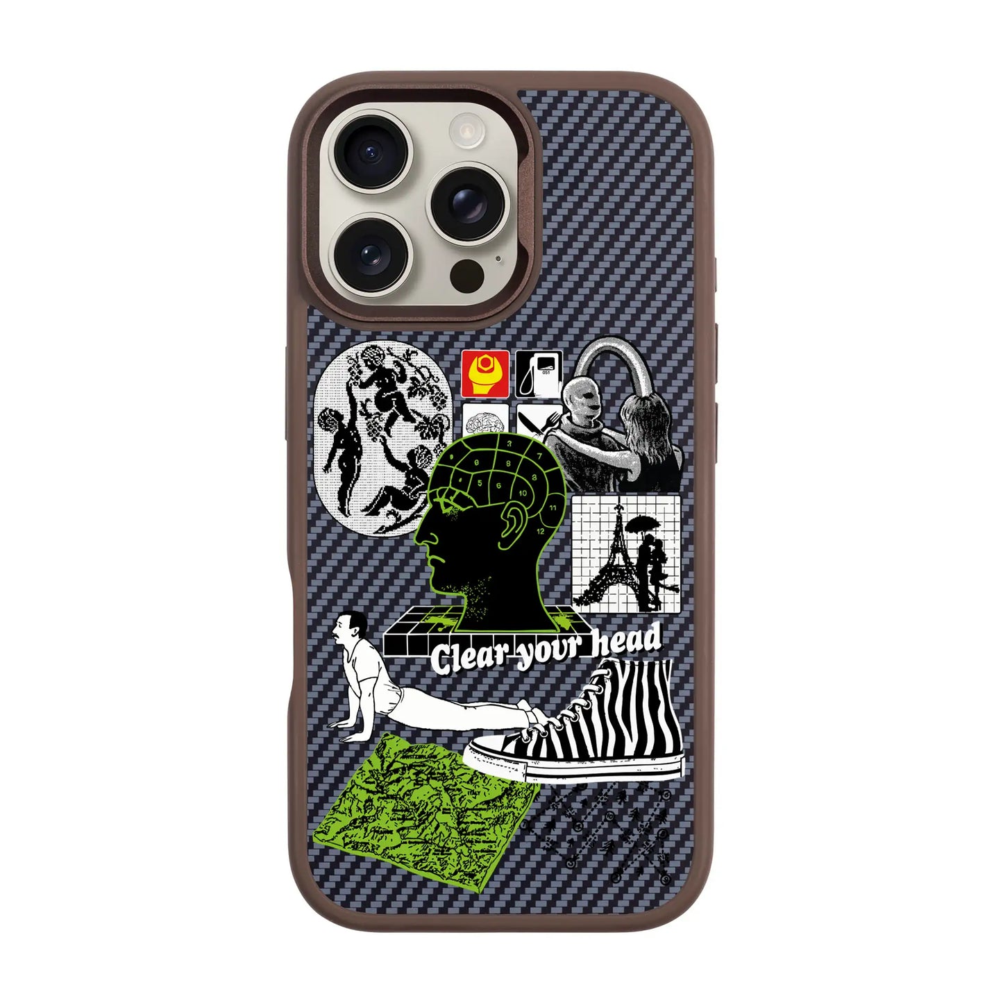 CLEAR YOUR HEAD-iPhone 16 Pro Max Plaid Kılıf MagSafe Özellikli