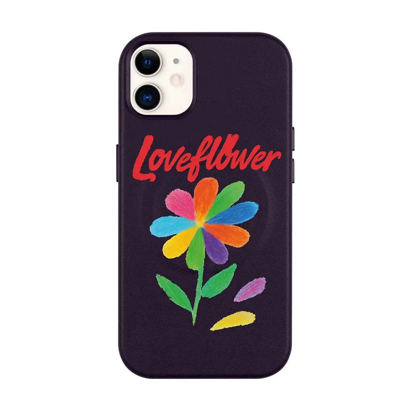LOVE FLOWER-iPhone 11 Leather Kılıf MagSafe Özellikli