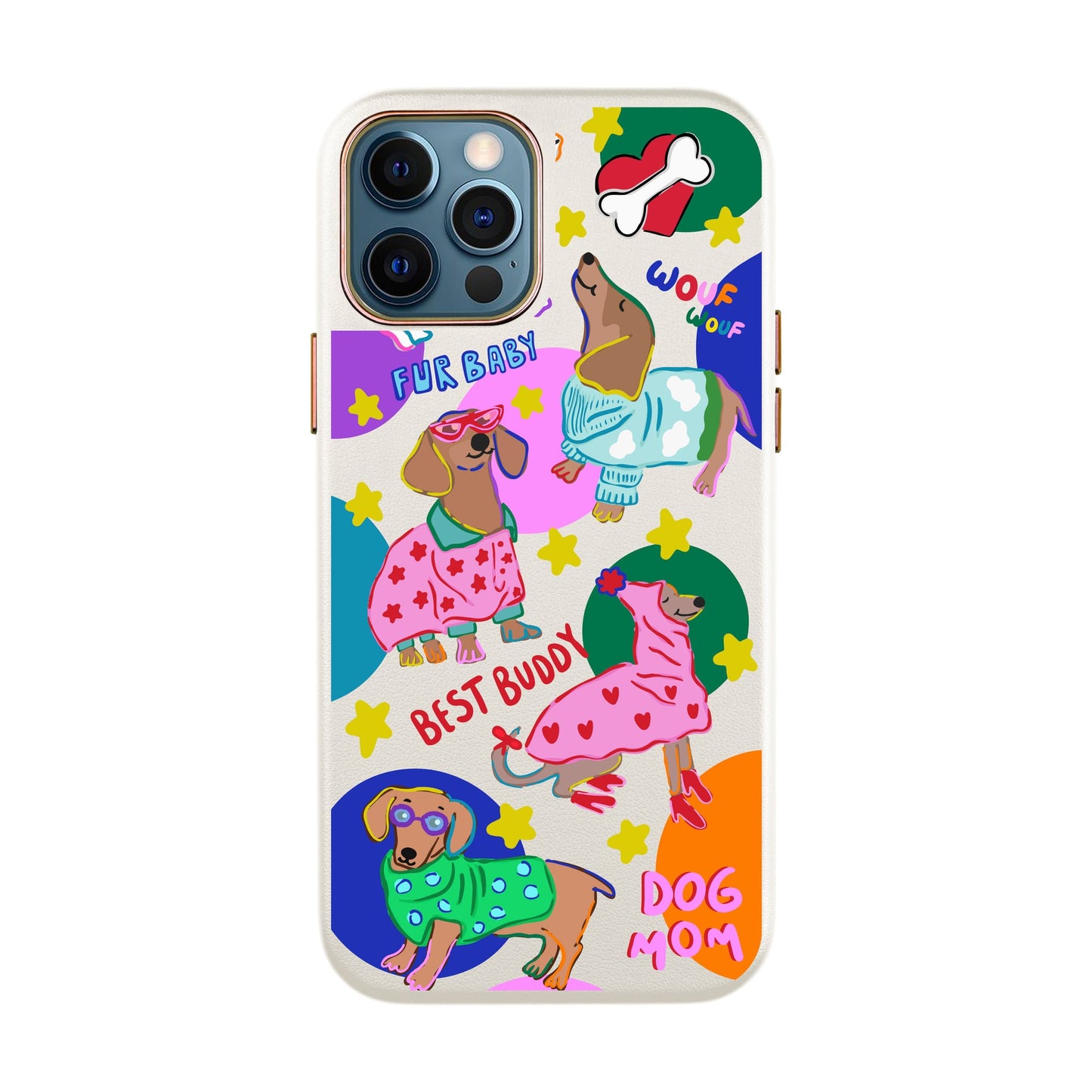 DOG MOM-iPhone 12 Pro Max Leather Kılıf