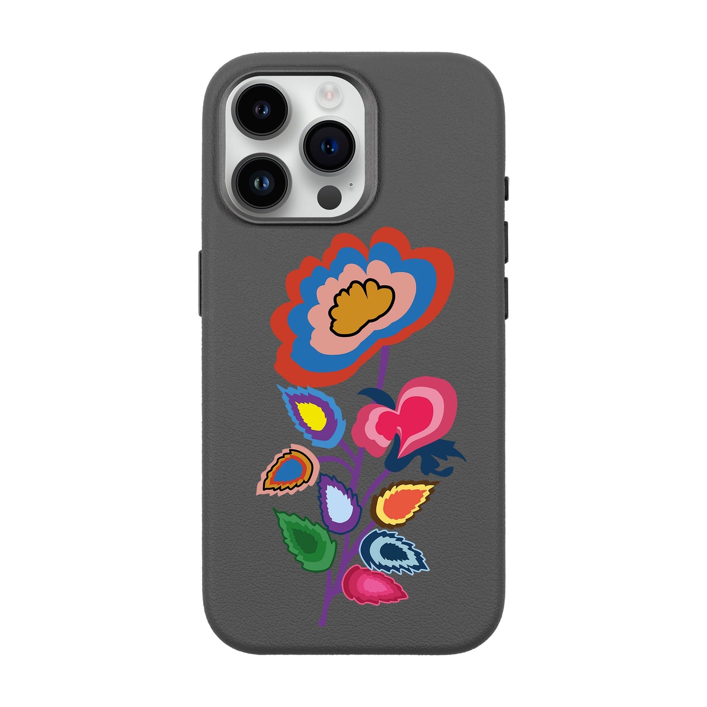 KNITTED FLOWER-iPhone 14 Pro Max Leather Premium Kılıf MagSafe Özellikli