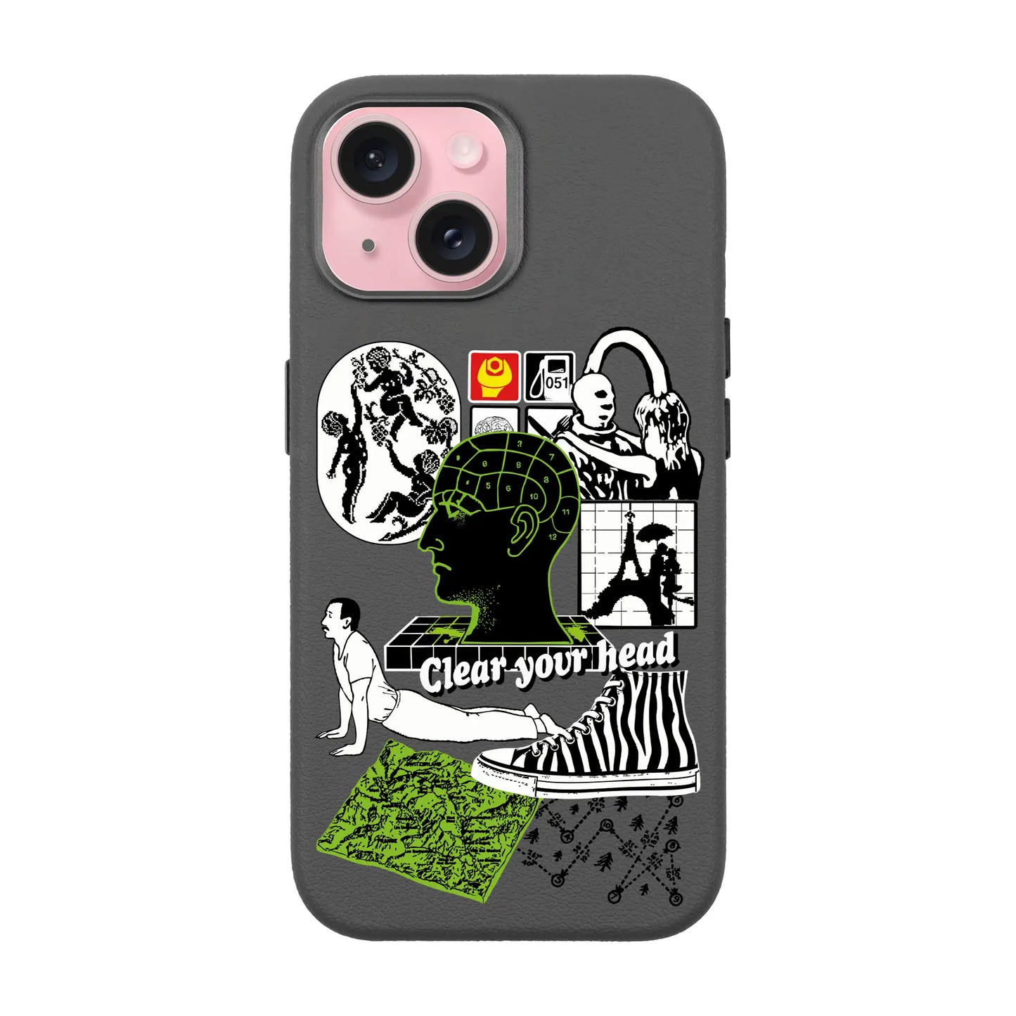 CLEAR YOUR HEAD-iPhone 15 Leather Premium Kılıf MagSafe Özellikli
